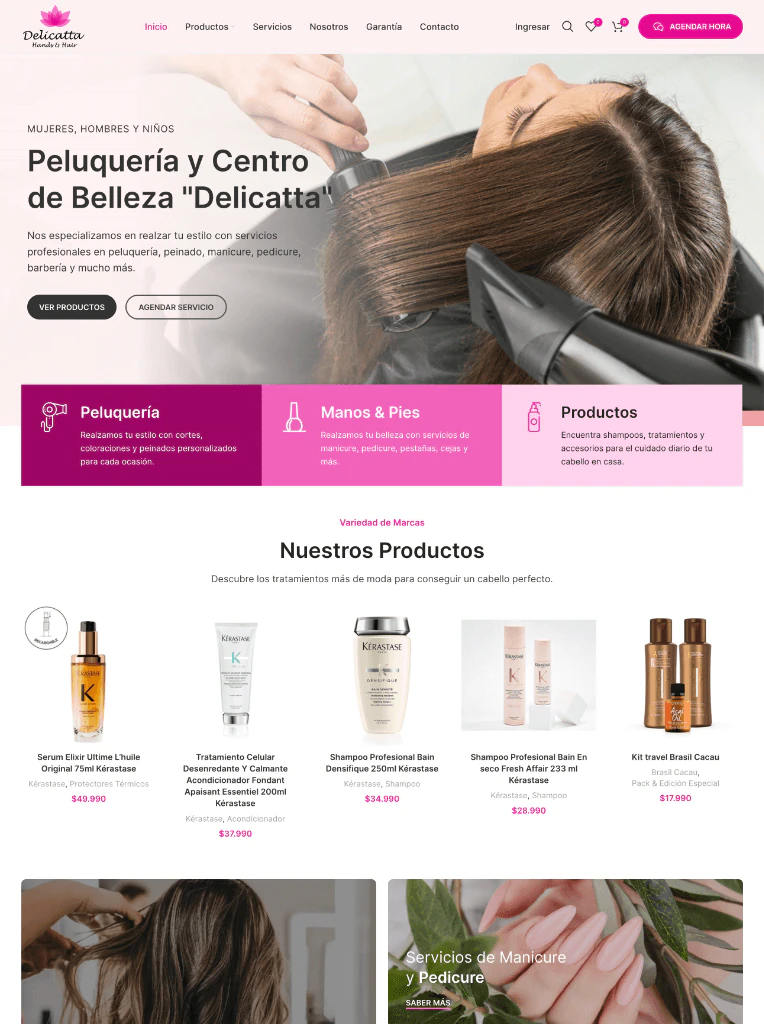 Tienda virtual para Delicatta Hands