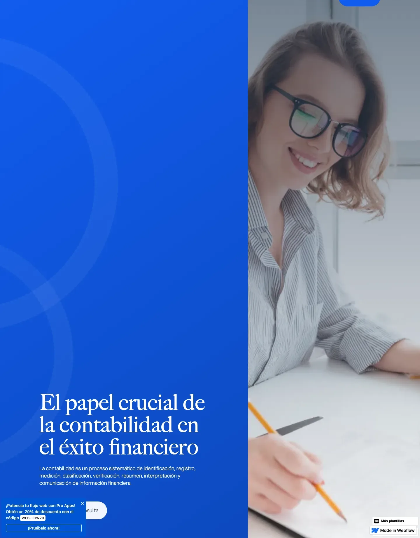 Diseño de página web para finanzas y seguros