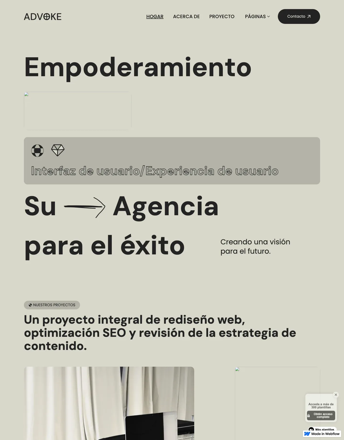 Diseño de página web para agencias y estudios