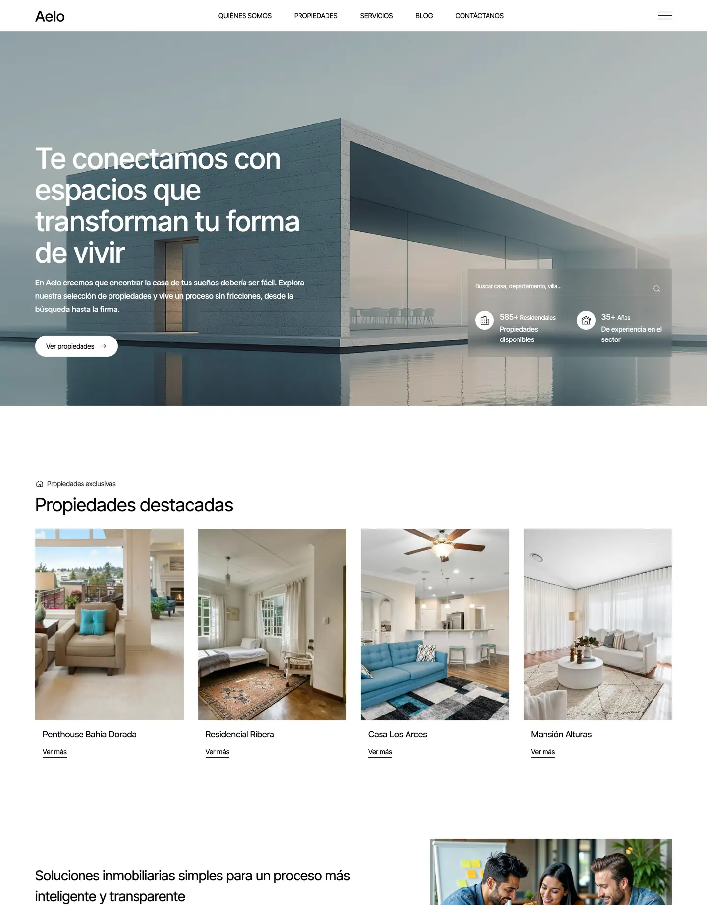 Diseño de página web para inmobiliarias