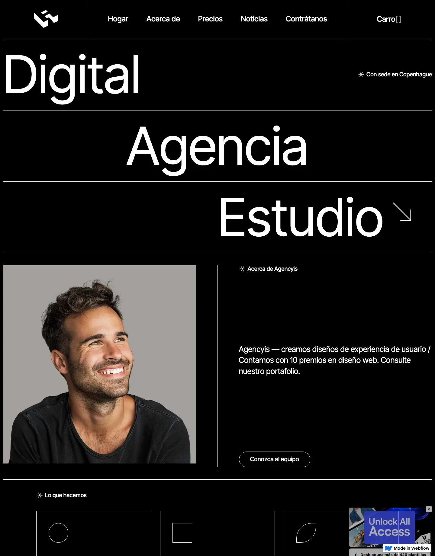 Diseño de página web para agencias y estudios