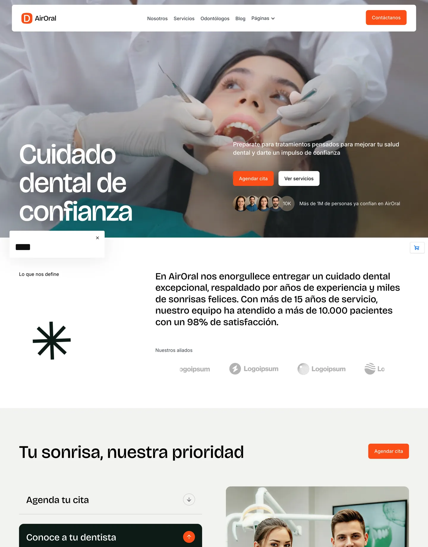 Diseño de página web para salud y bienestar