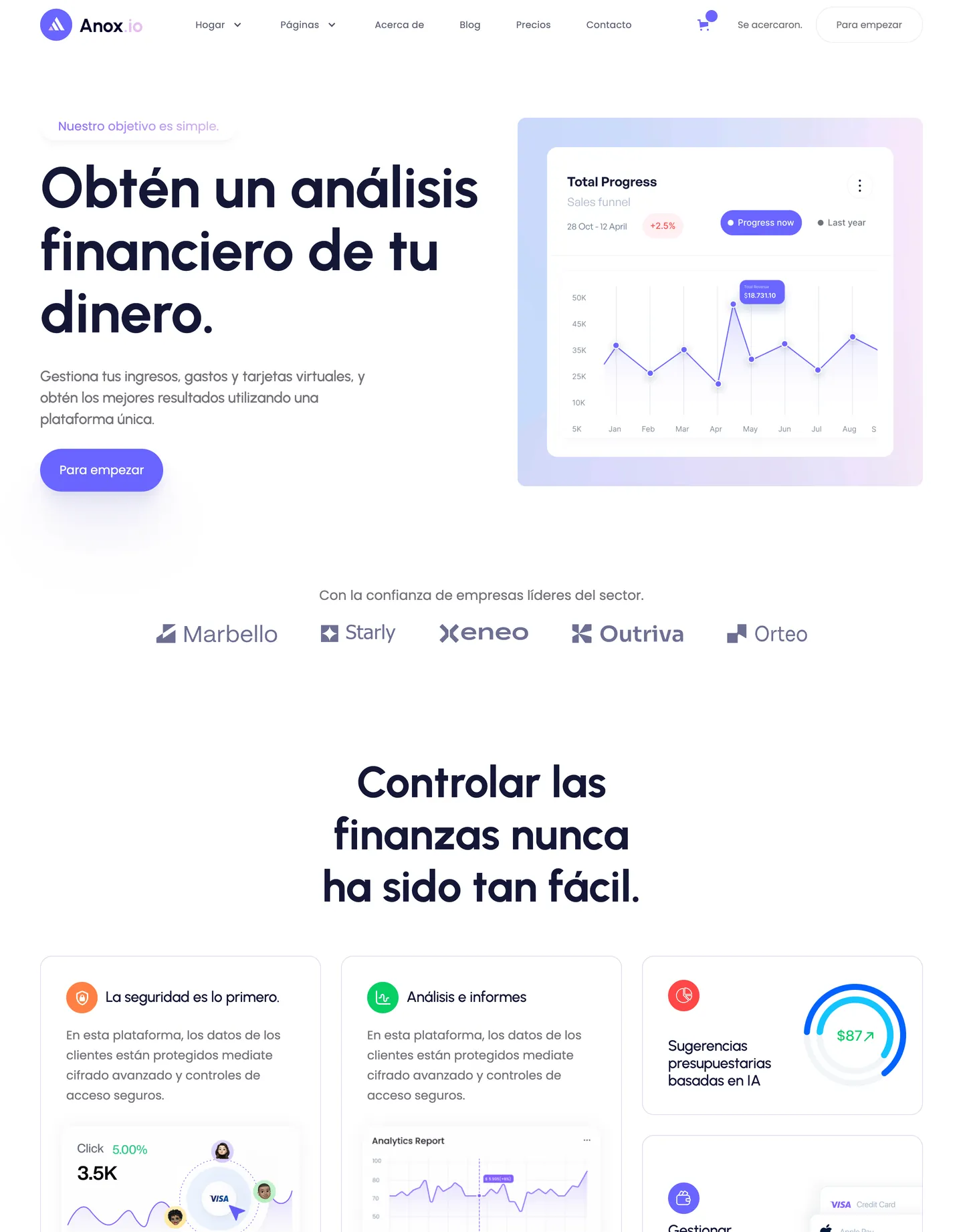 Diseño de página web para landing pages