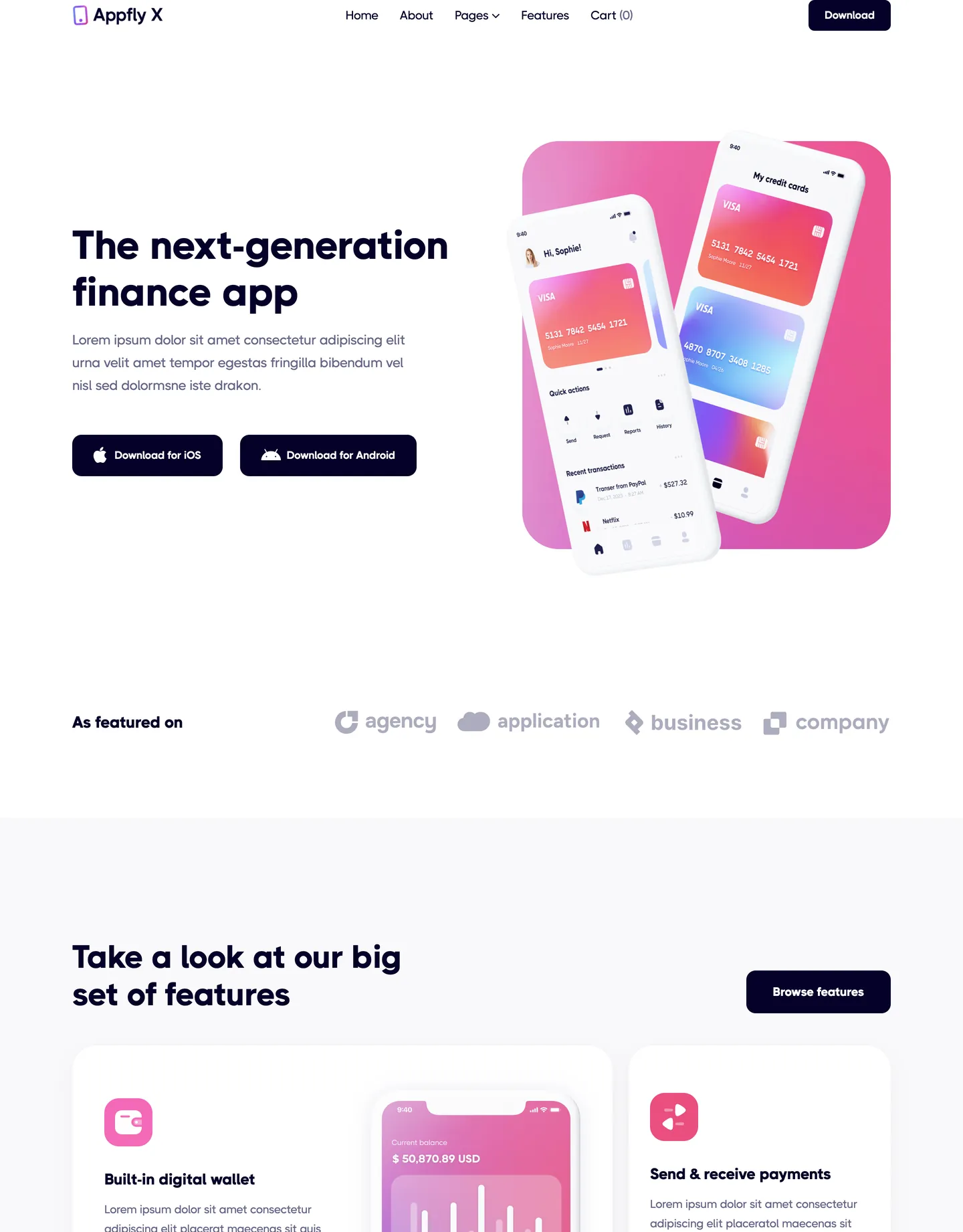 Diseño de página web para landing pages
