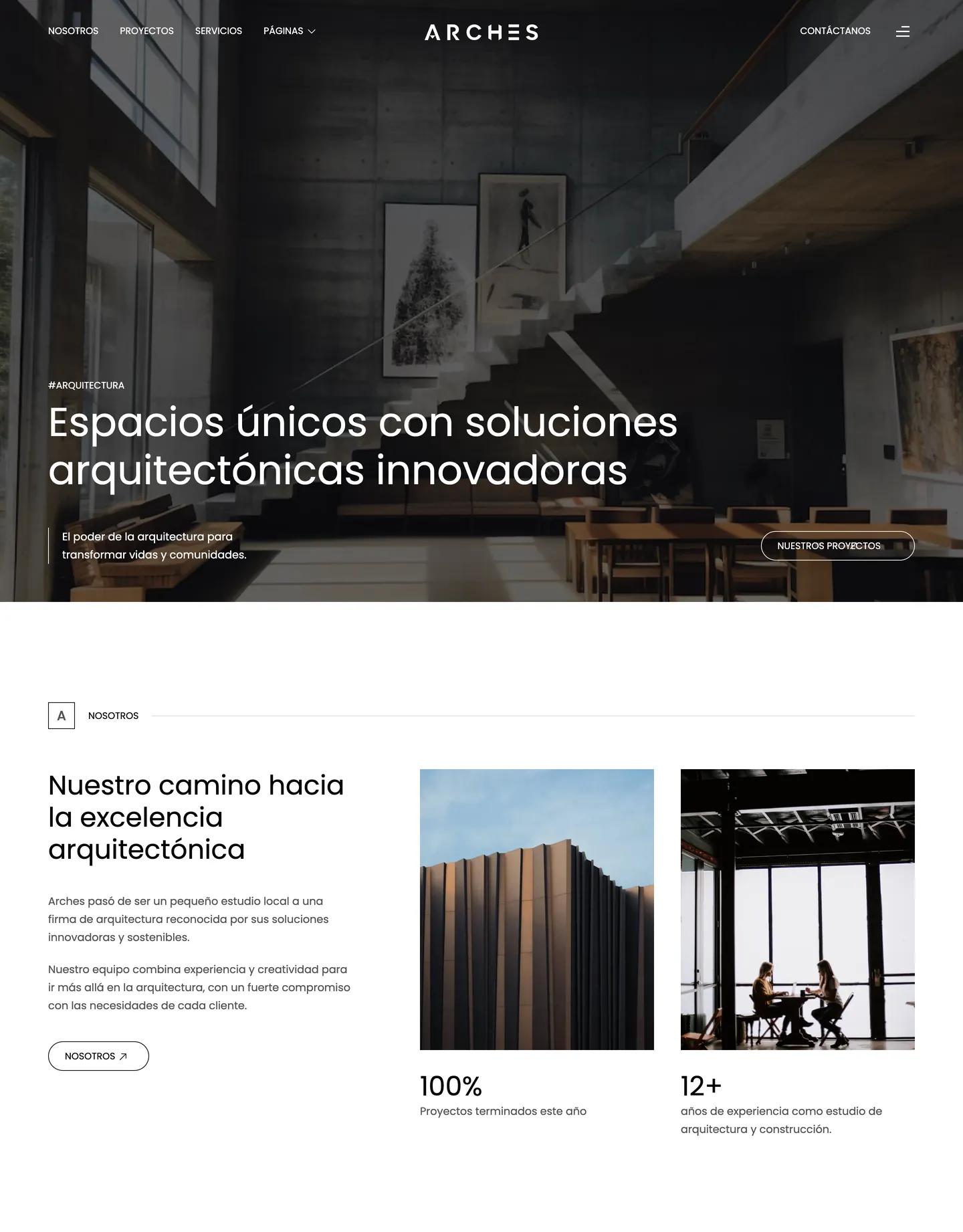 Diseño de página web para arquitectura
