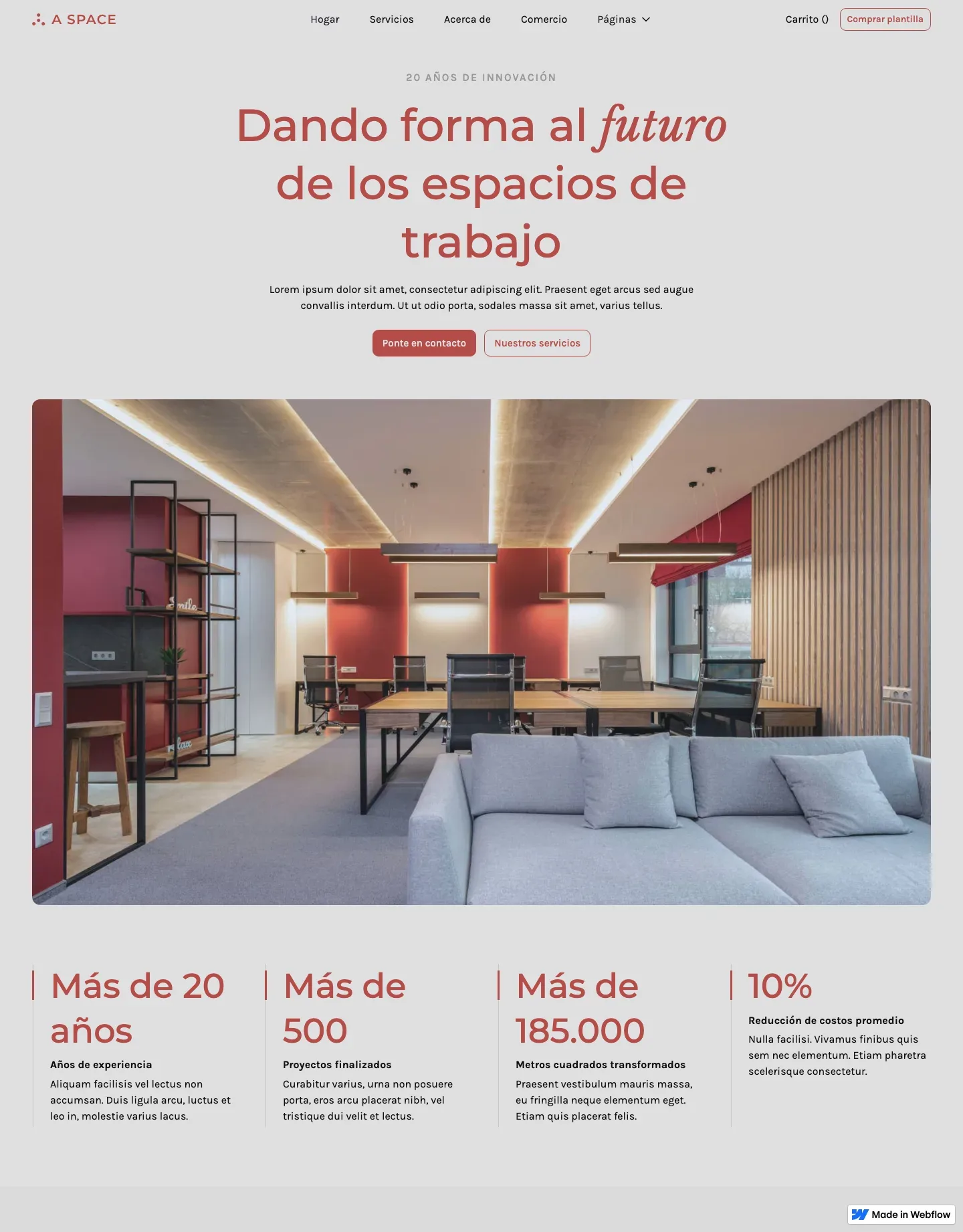 Diseño de página web para construcción y arquitectura