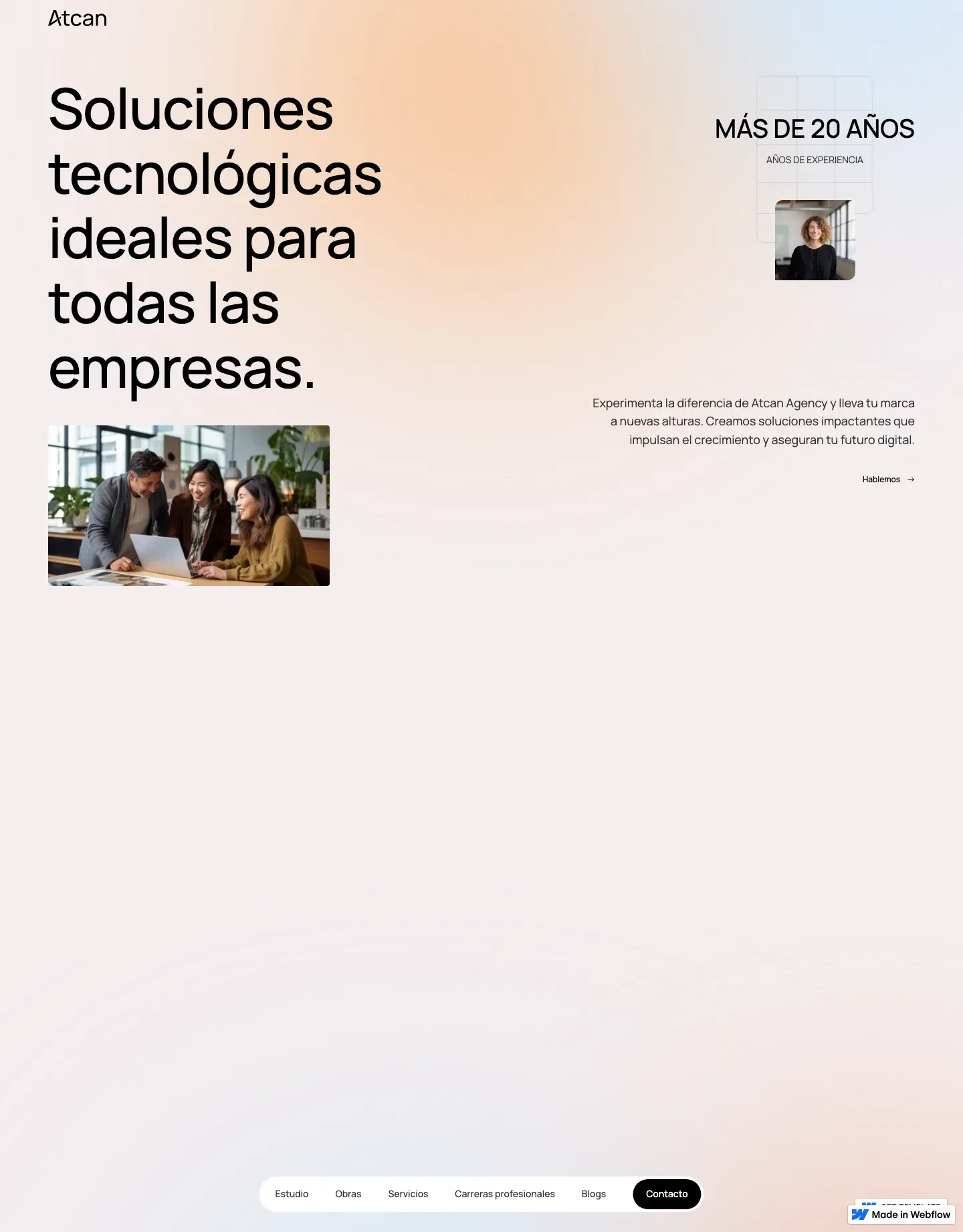 Diseño de página web para agencias y estudios