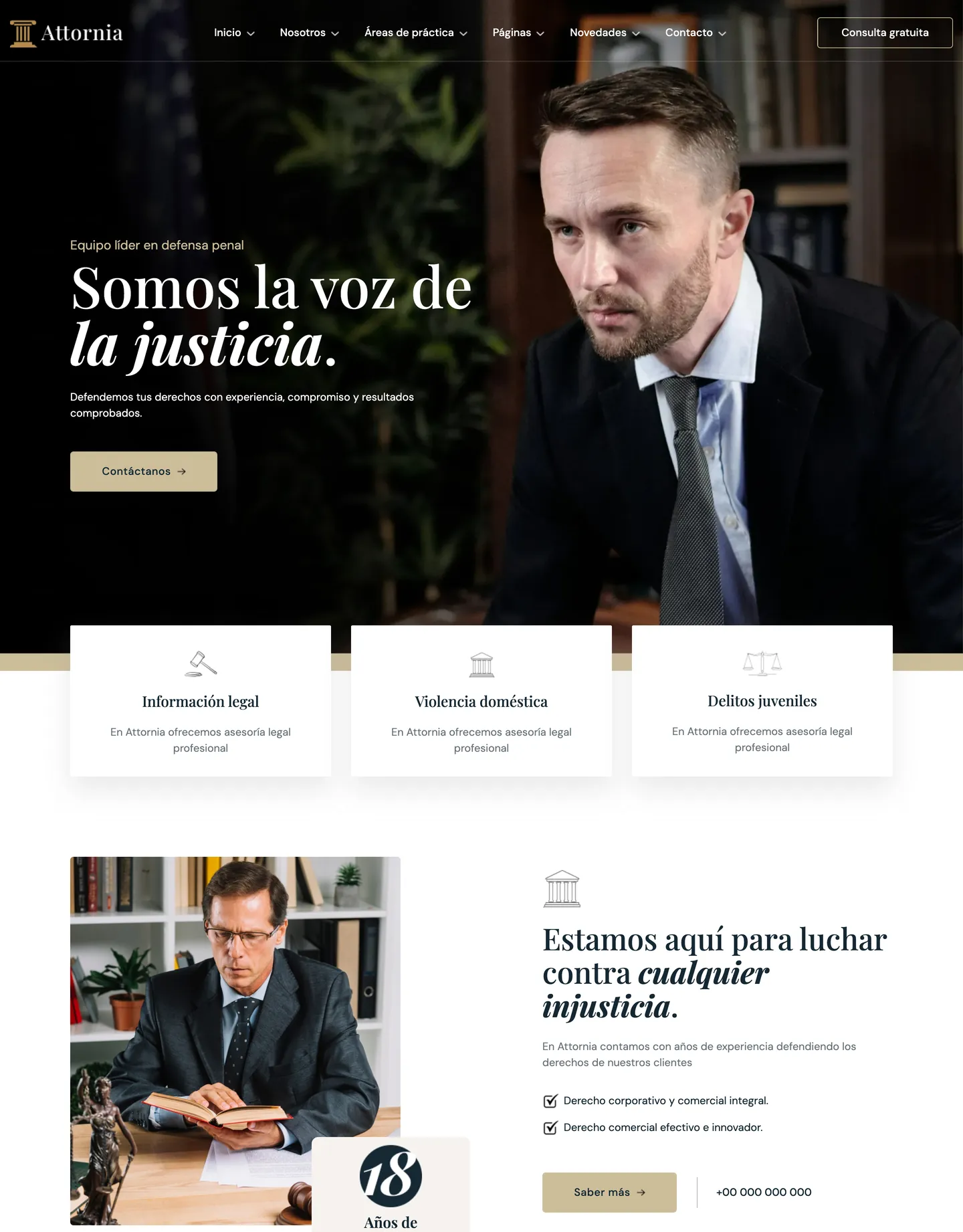 Diseño de página web para abogados