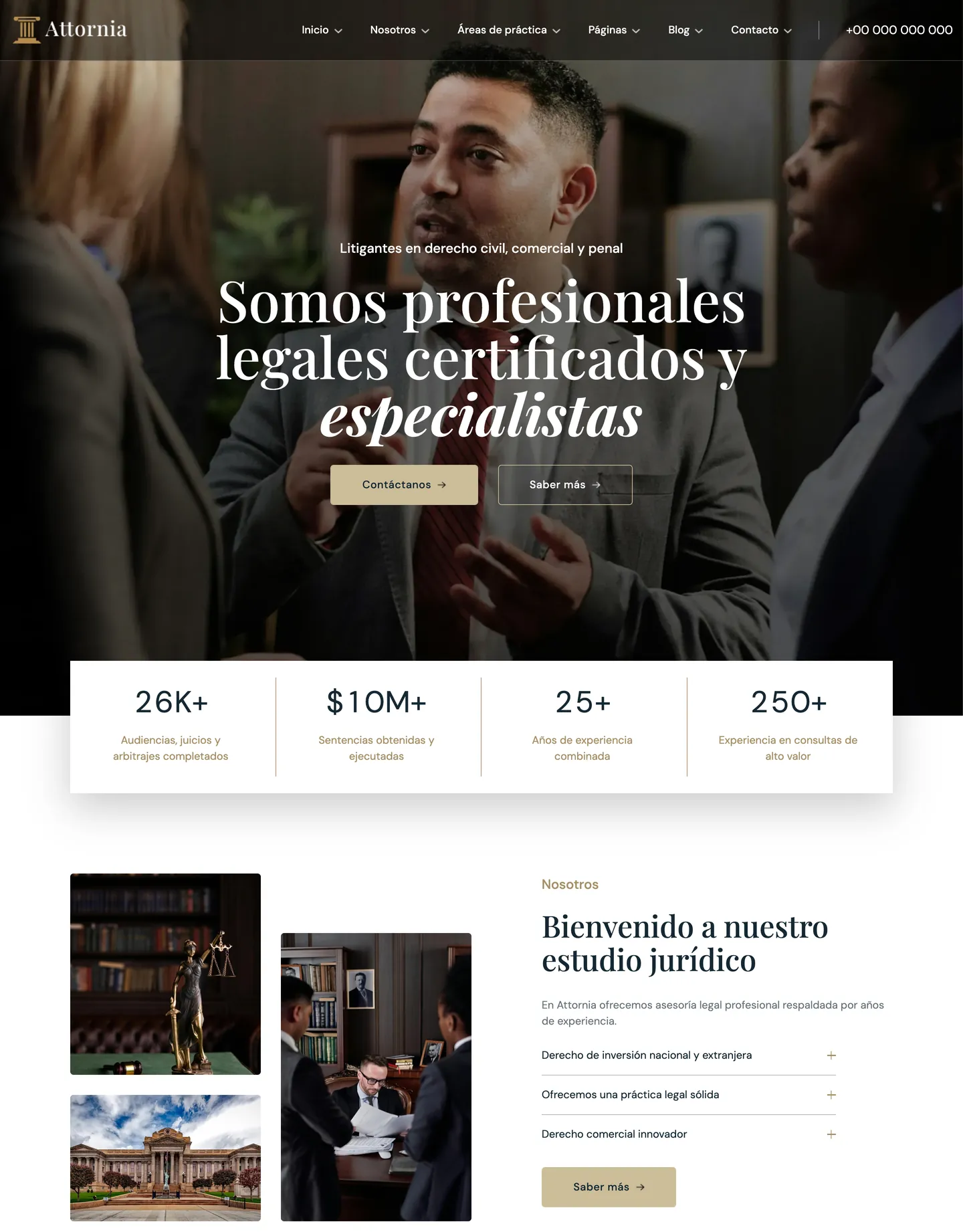 Diseño de página web para abogados