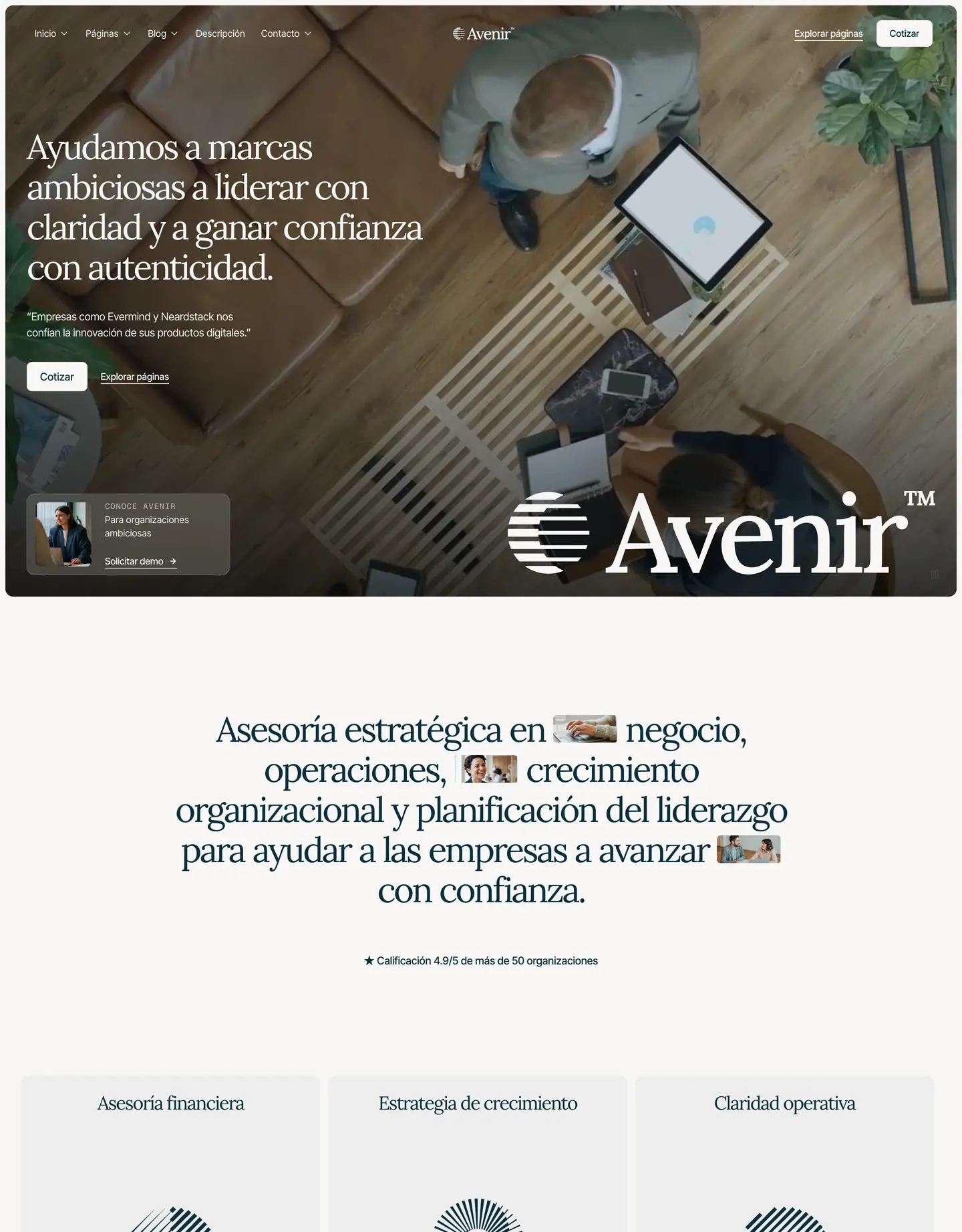 Diseño de página web para consultoría y coaching