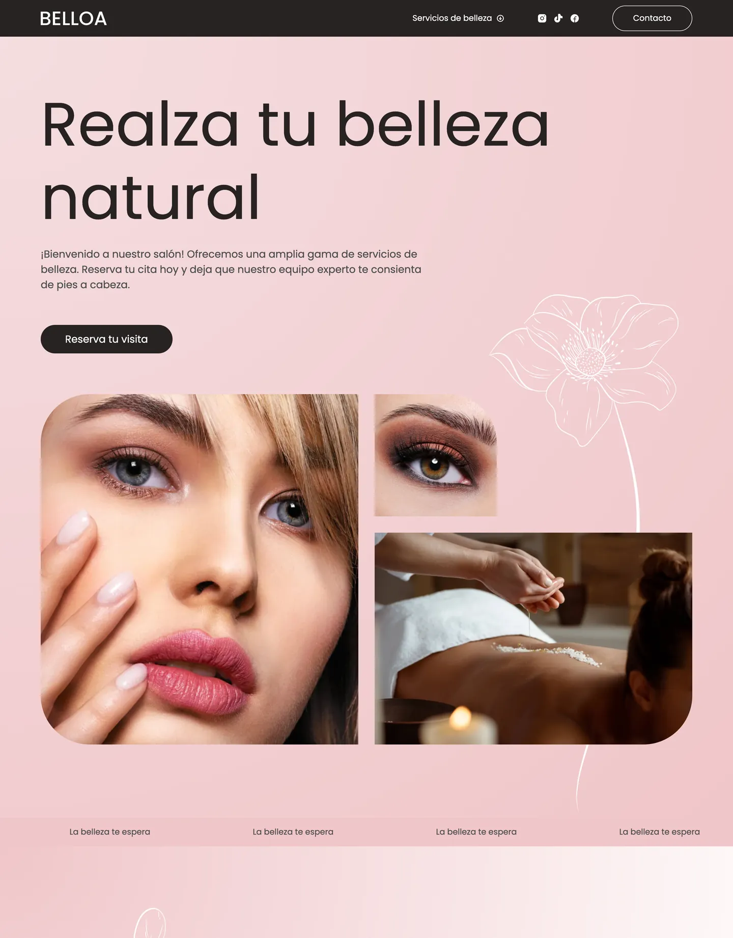 Diseño de página web para belleza y estética