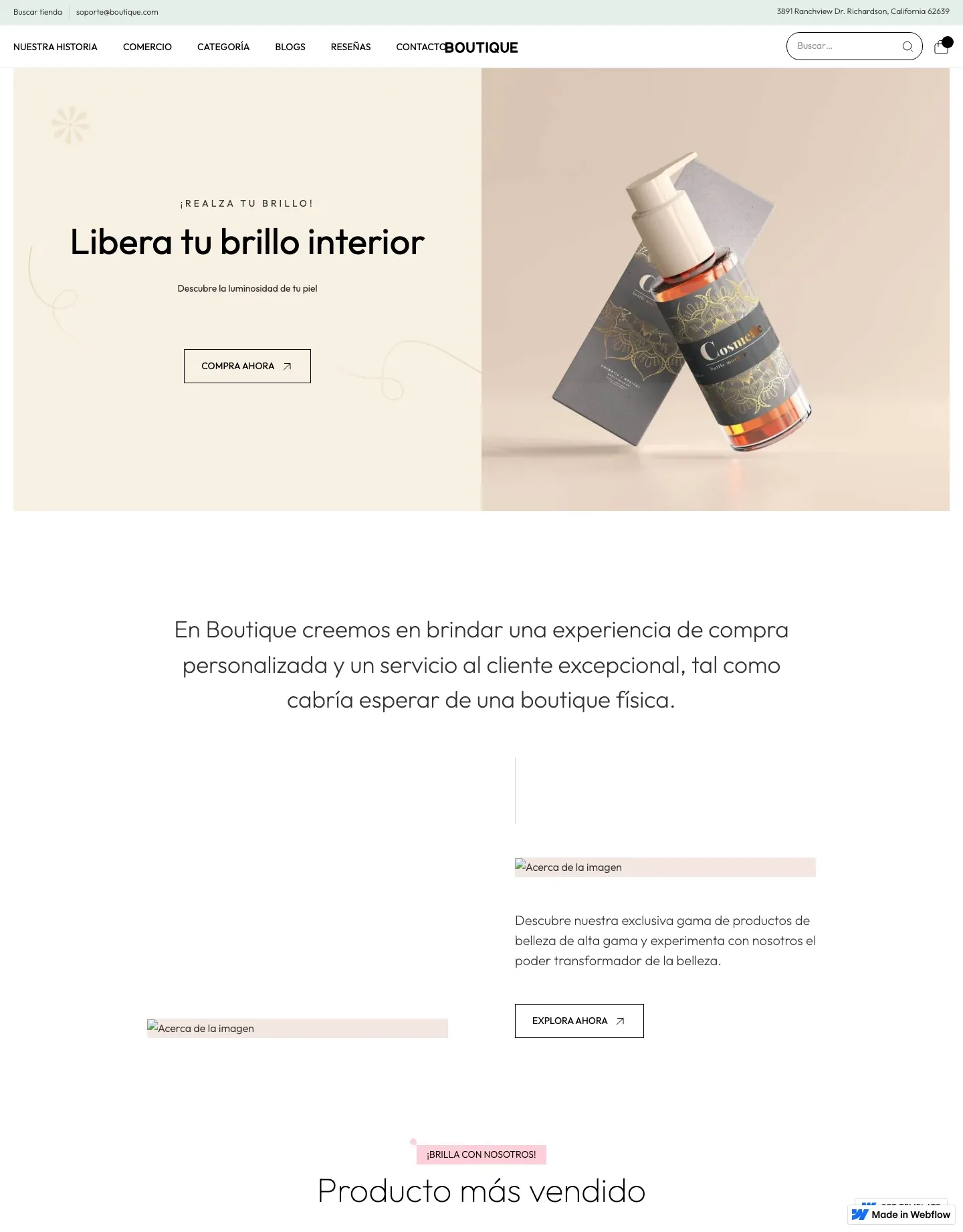 Diseño de página web para tienda online