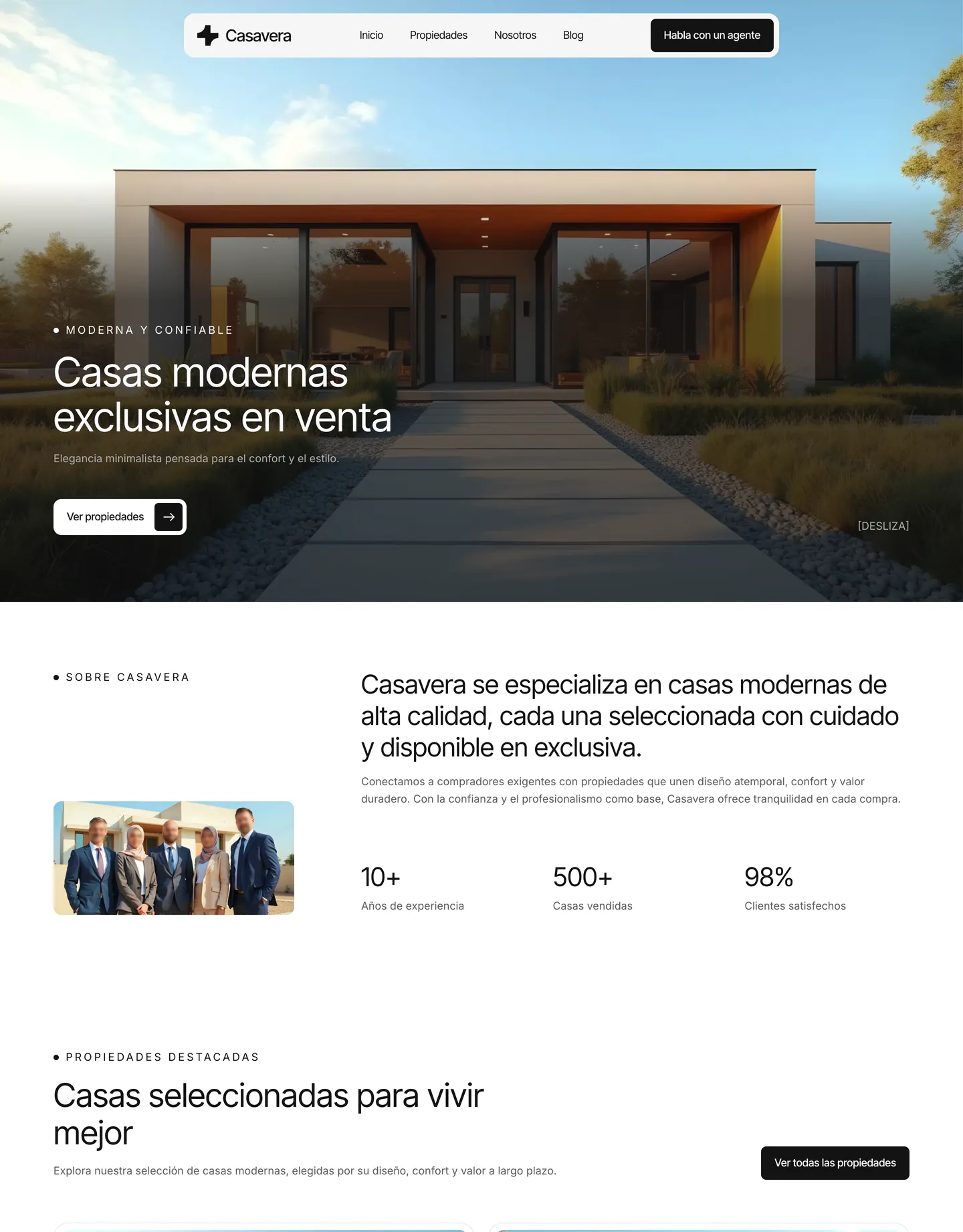 Diseño de página web para inmobiliarias