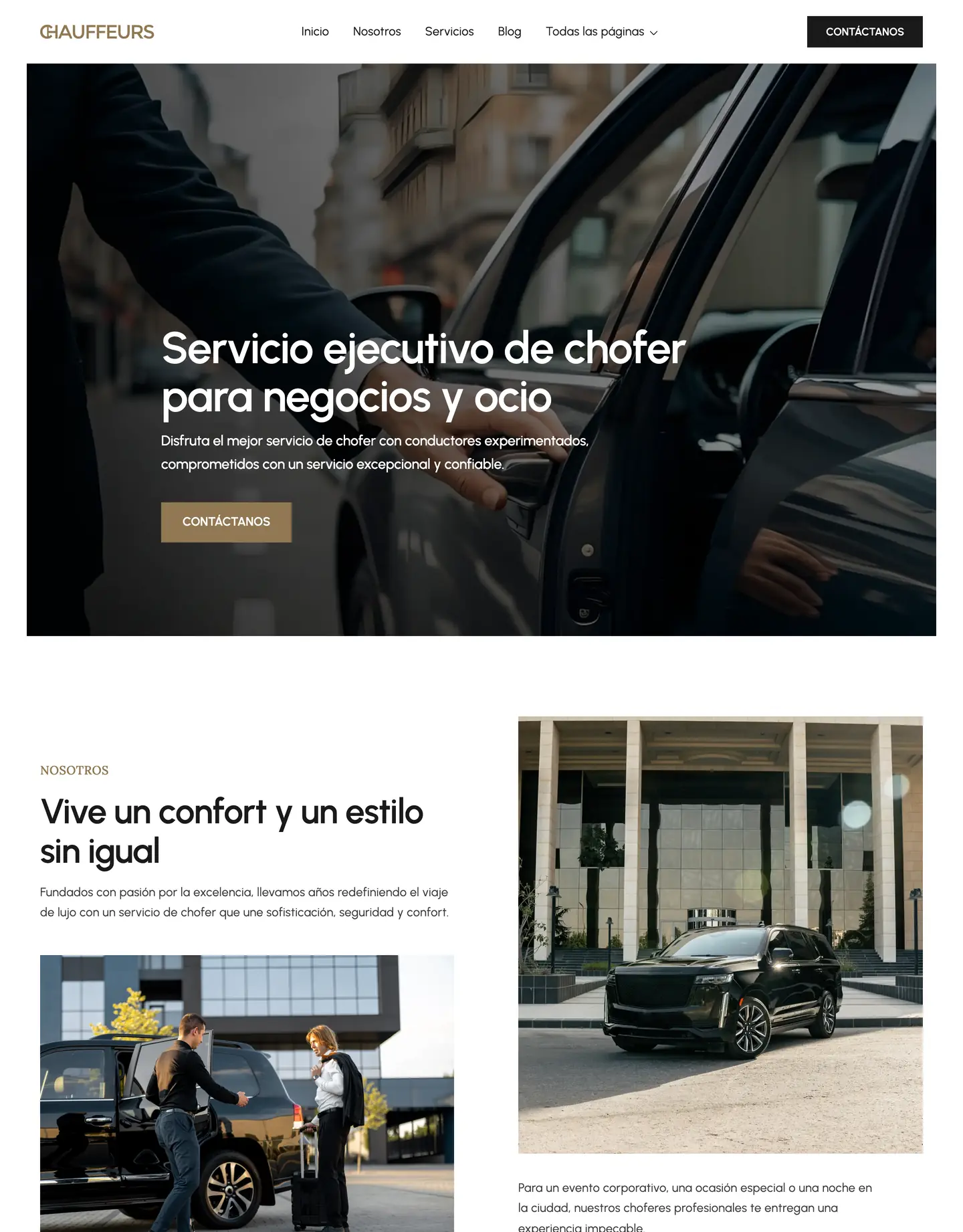 Diseño de página web para transporte