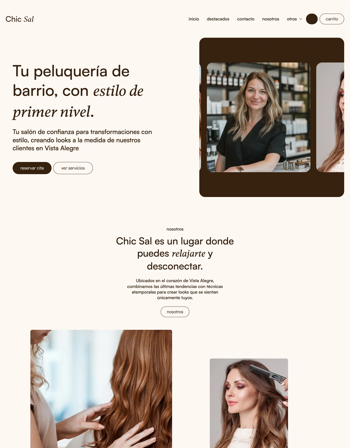 Diseño de página web para belleza y estética