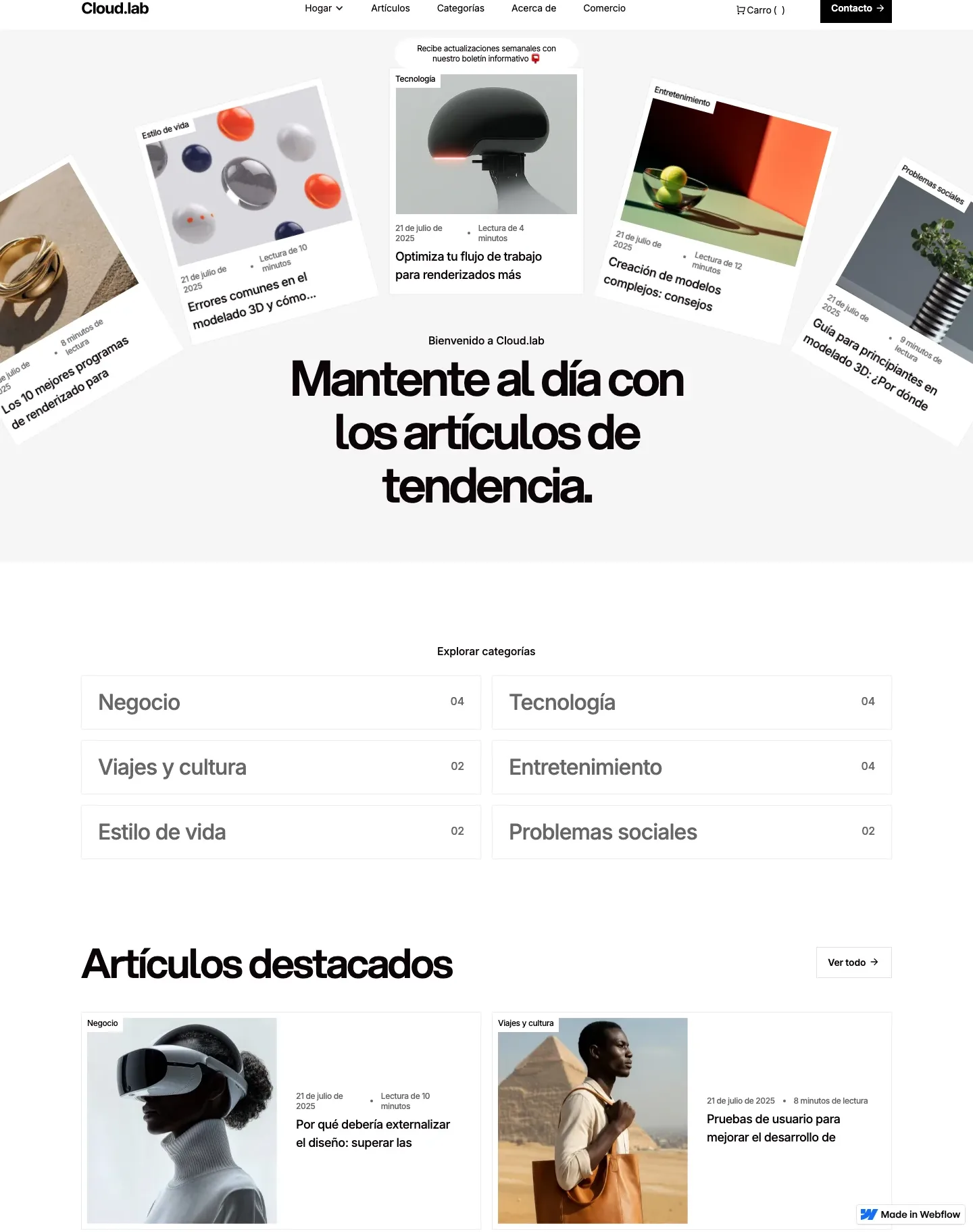 Diseño de página web para software y apps