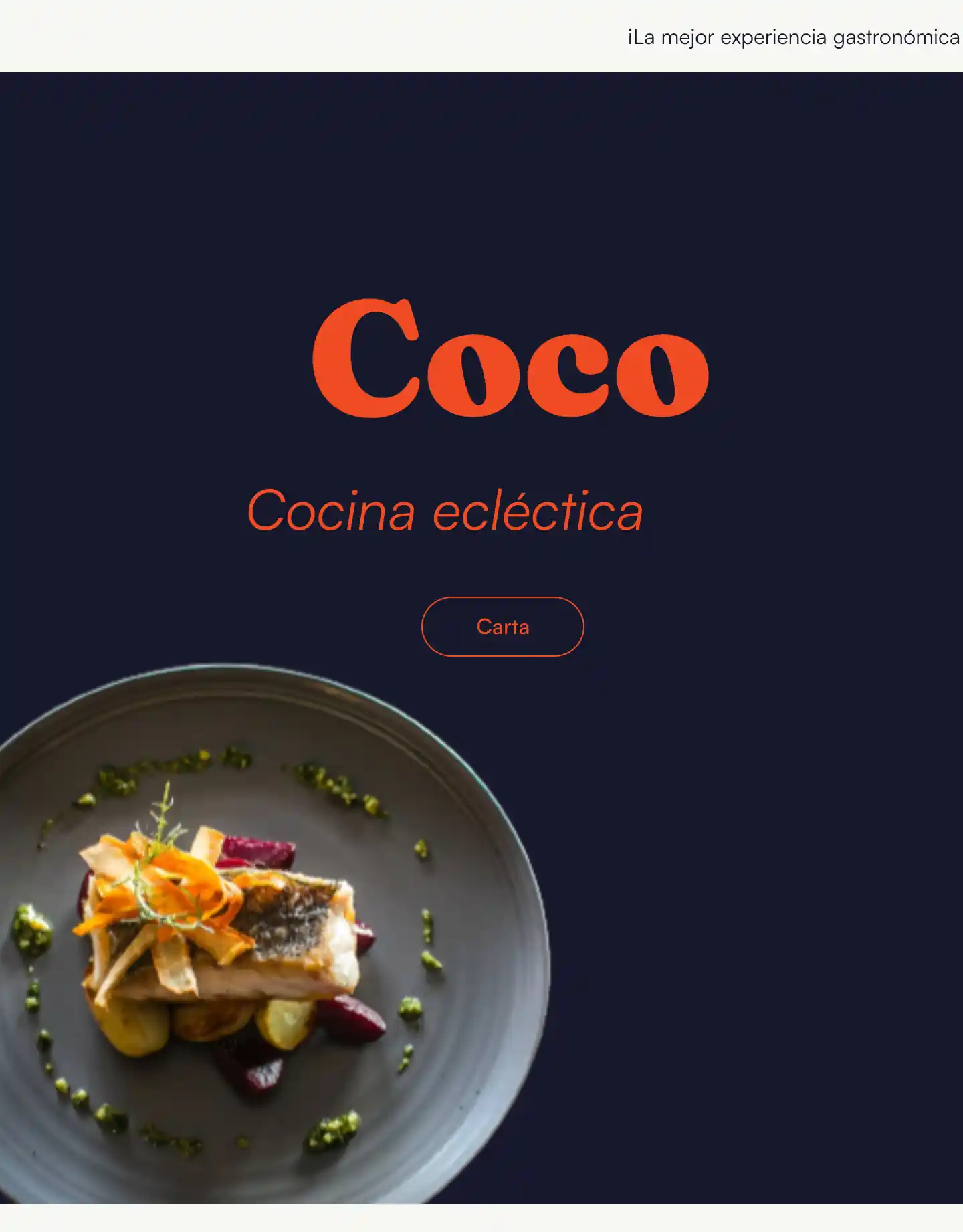 Diseño de página web para restaurantes y cafés