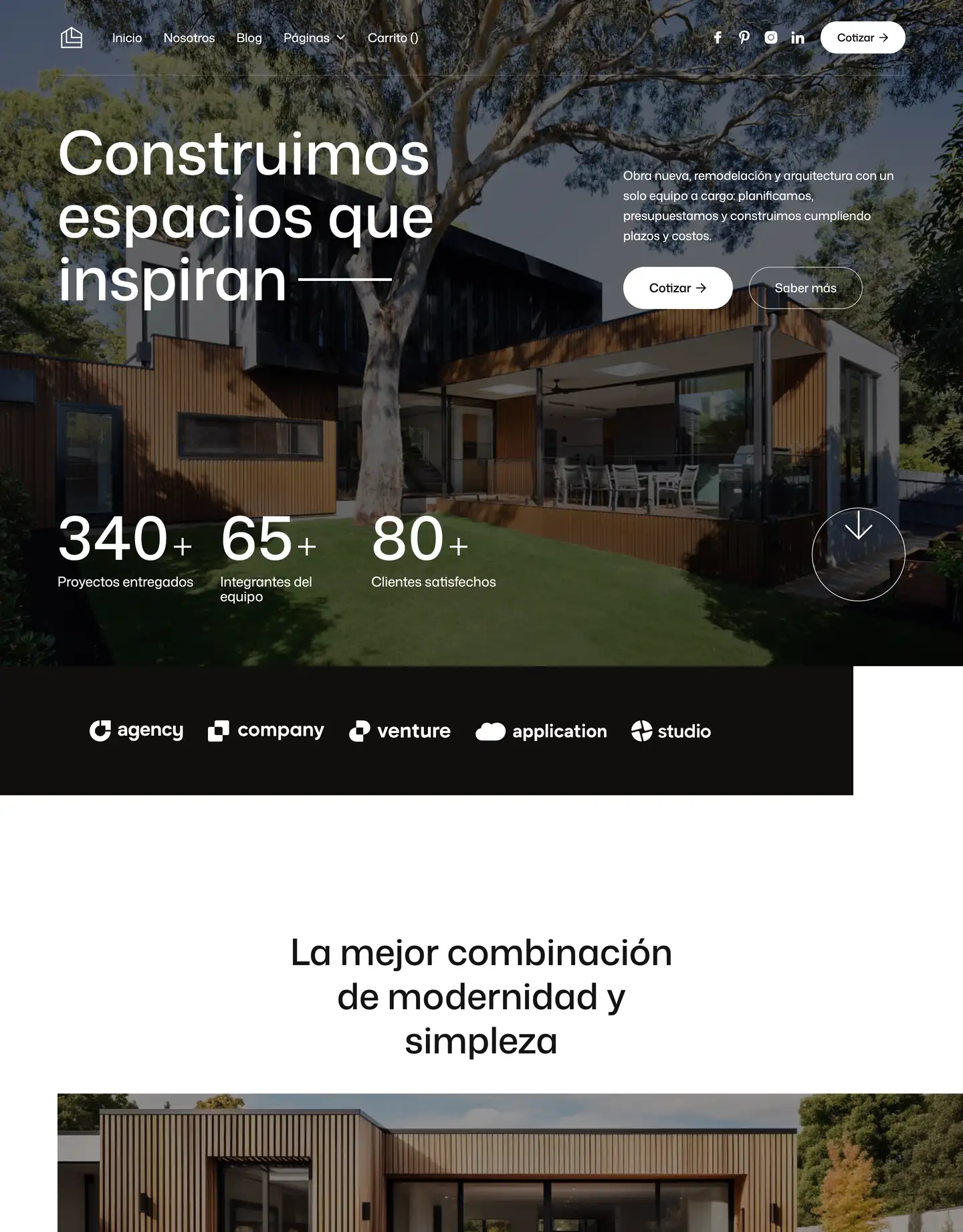Diseño de página web para arquitectura