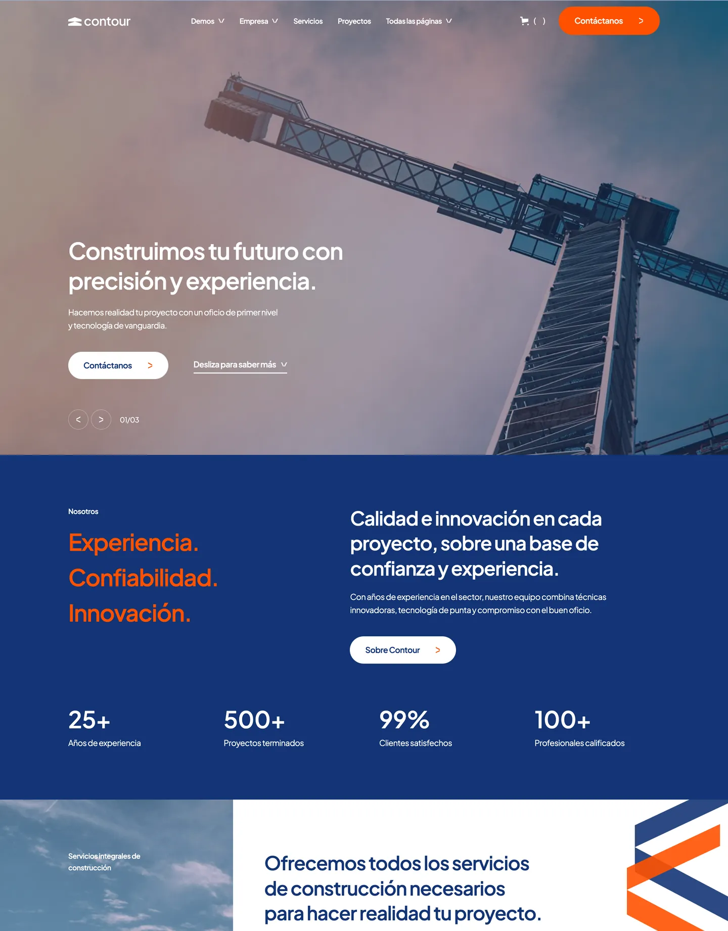 Diseño de página web para construcción