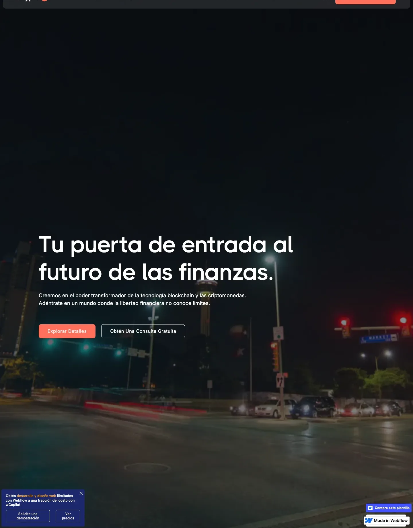 Diseño de página web para finanzas y seguros