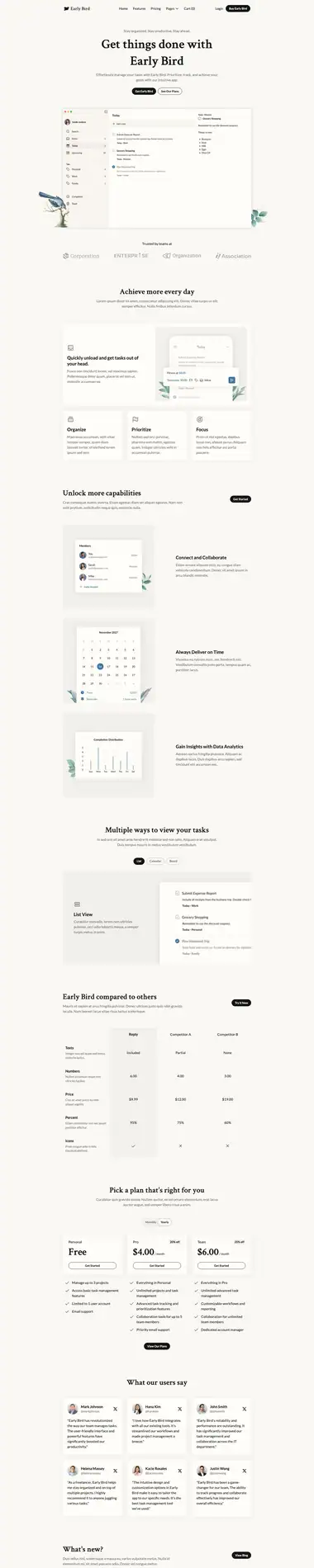 Diseño de página web para landing pages