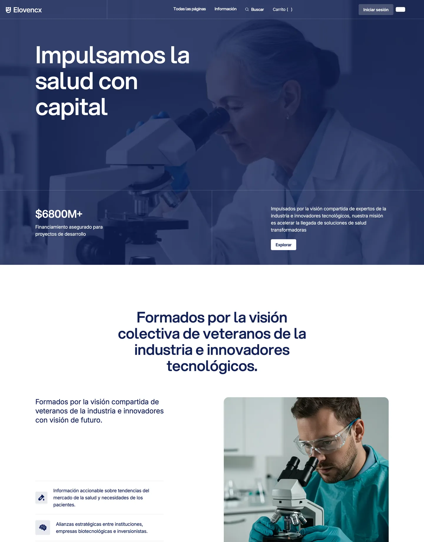 Diseño de página web para salud y bienestar