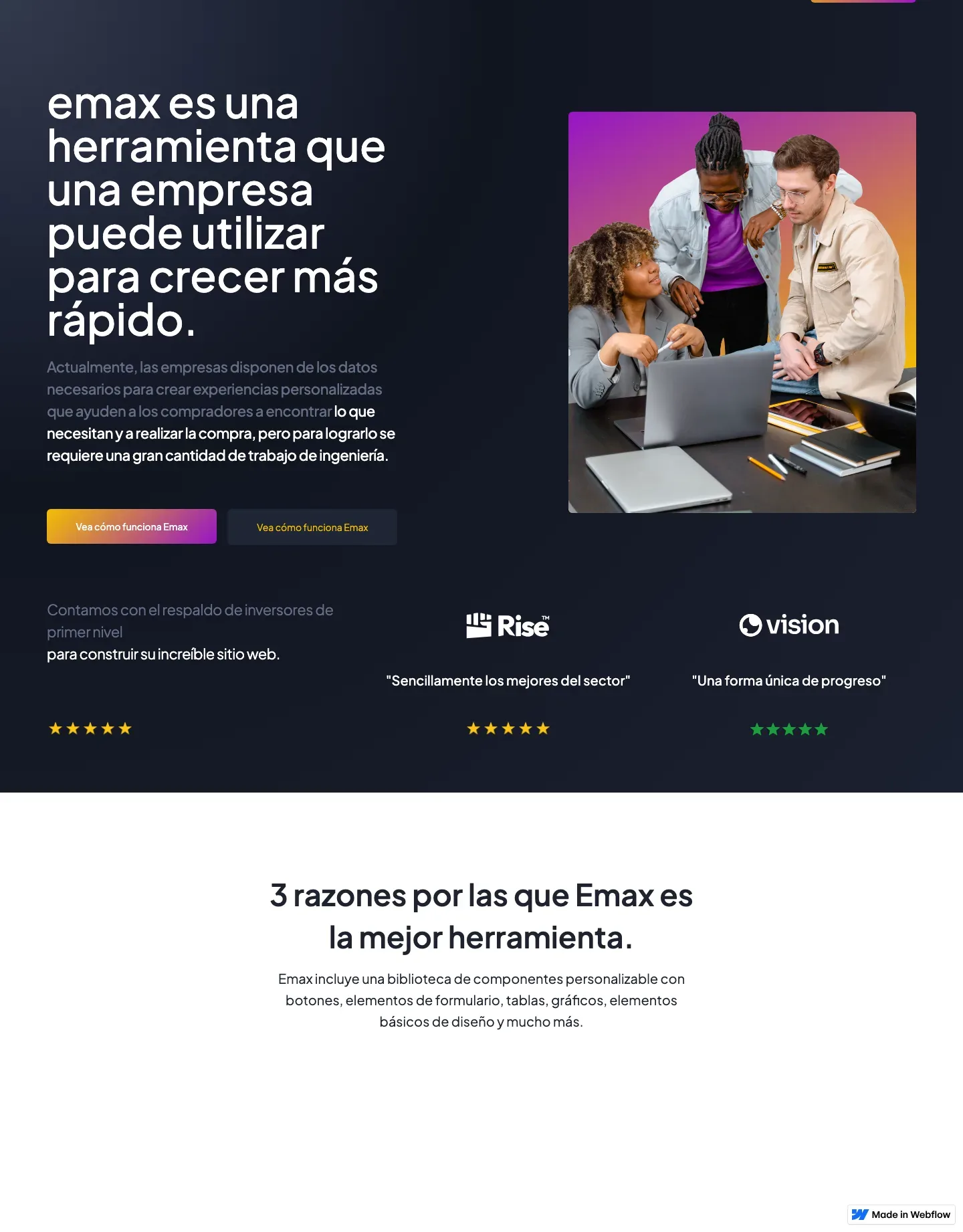 Diseño de página web para landing pages