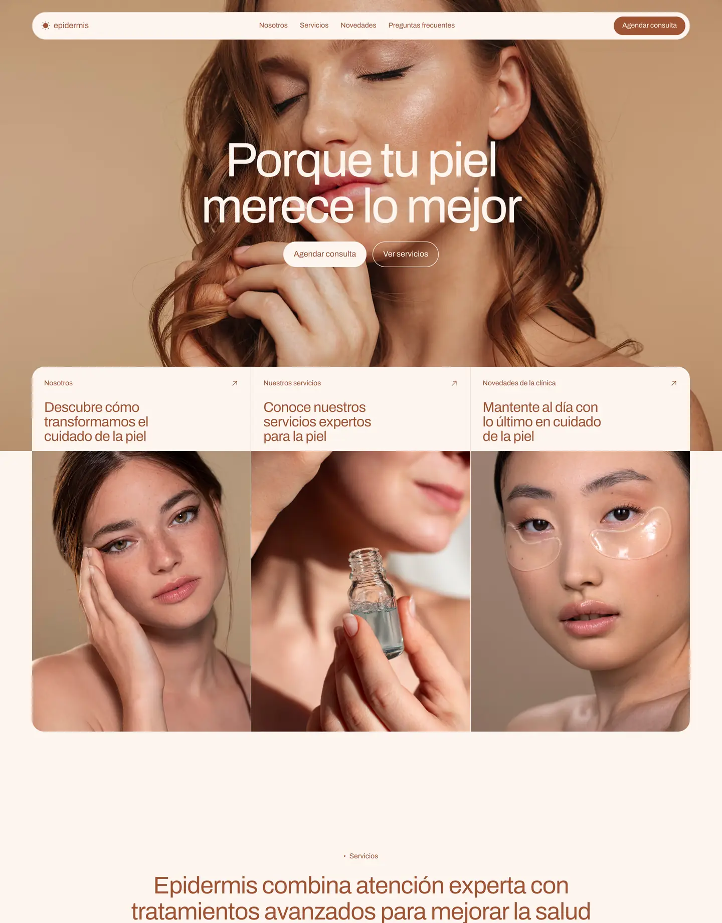 Diseño de página web para salud y bienestar