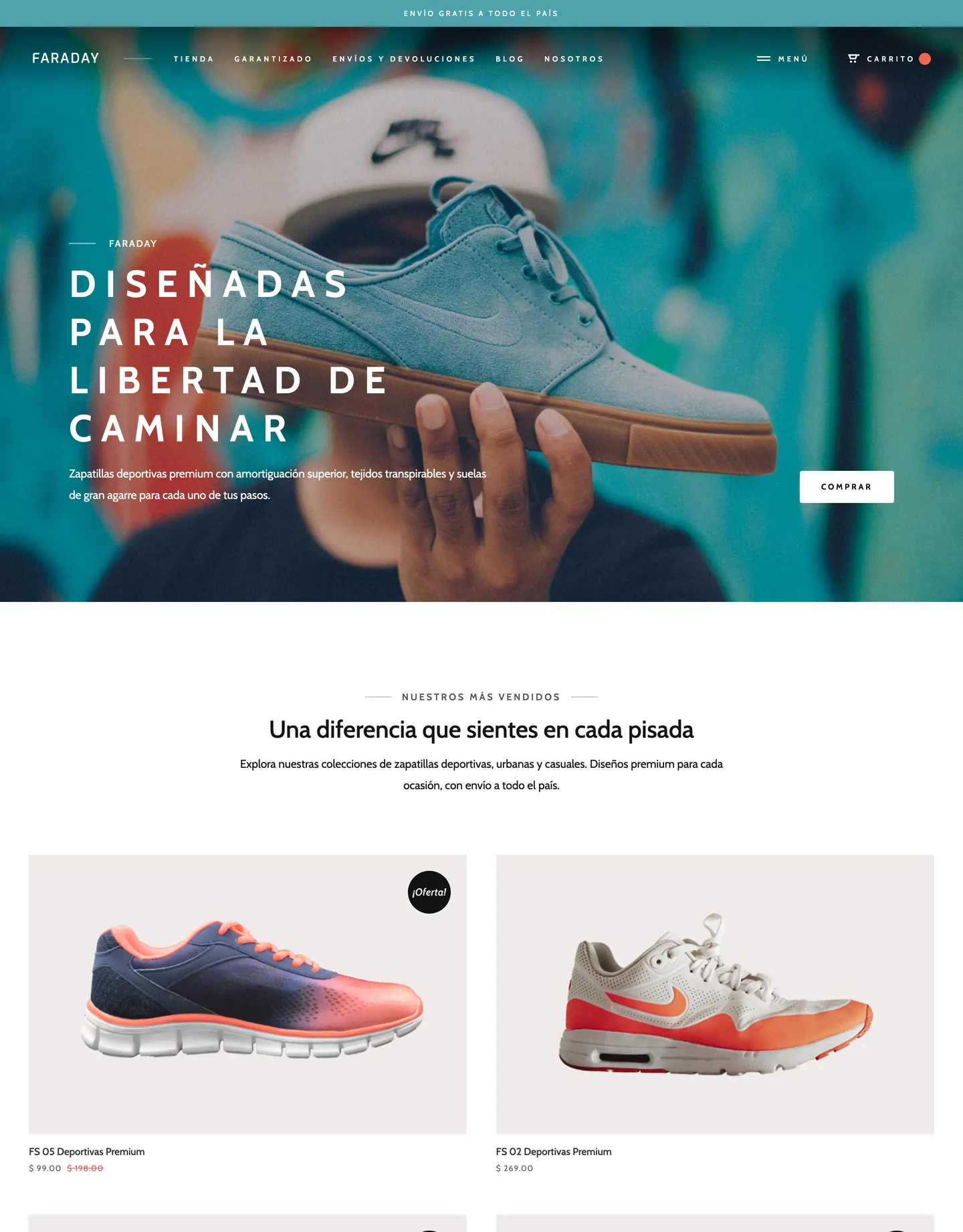 Diseño de página web para tienda online