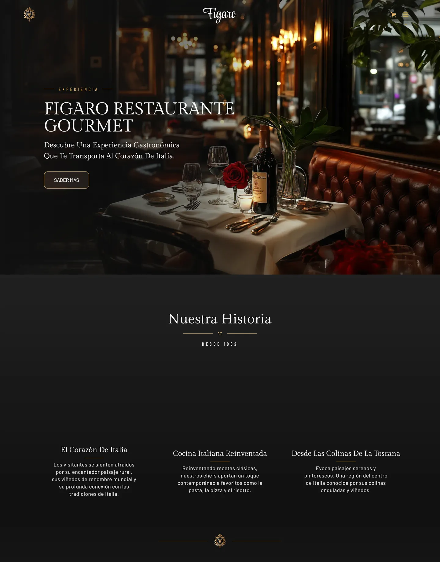 Diseño de página web para restaurantes y cafés