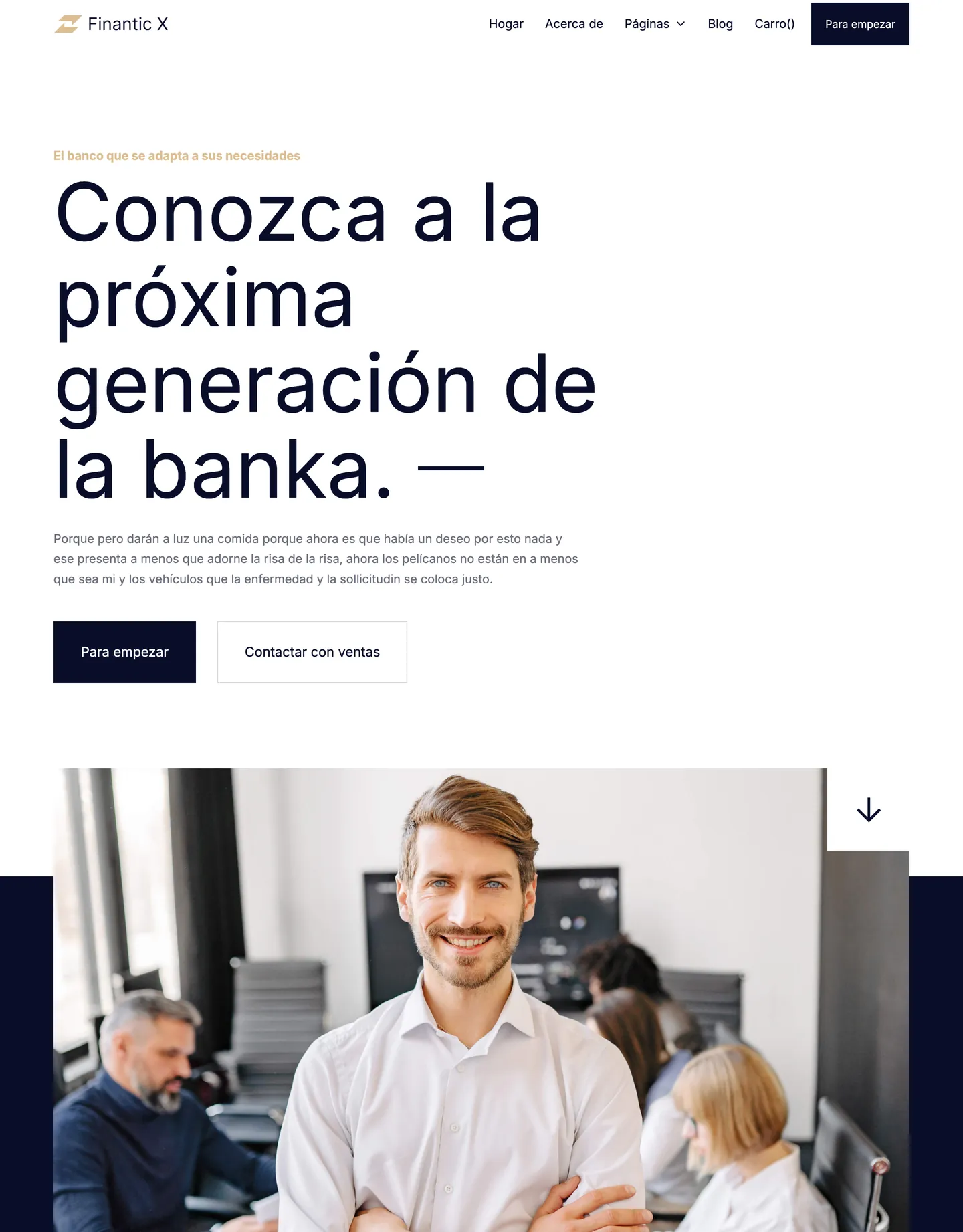 Diseño de página web para landing pages
