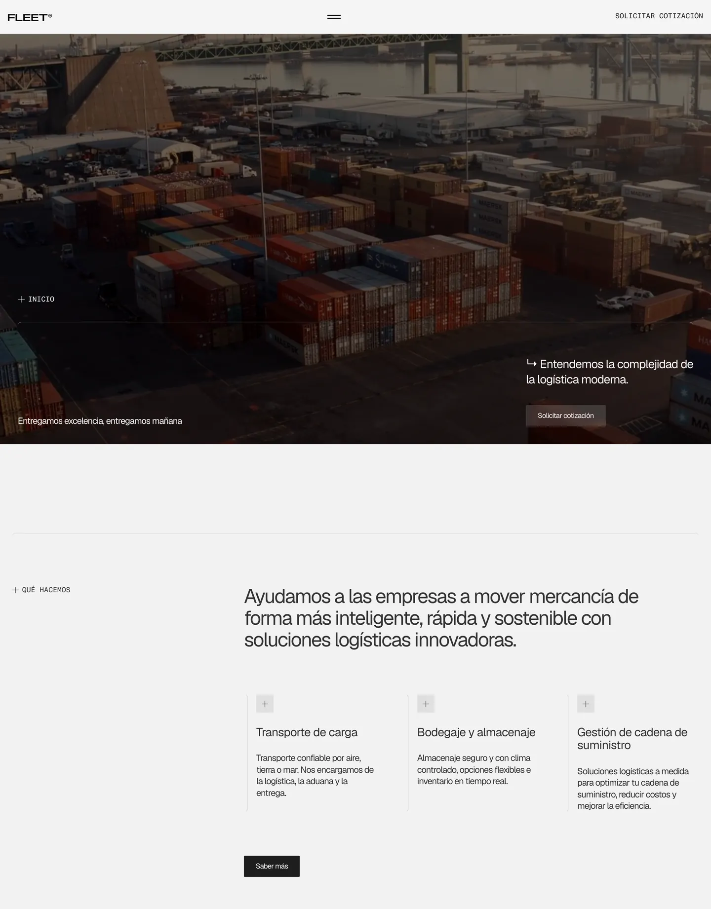 Diseño de página web para transporte