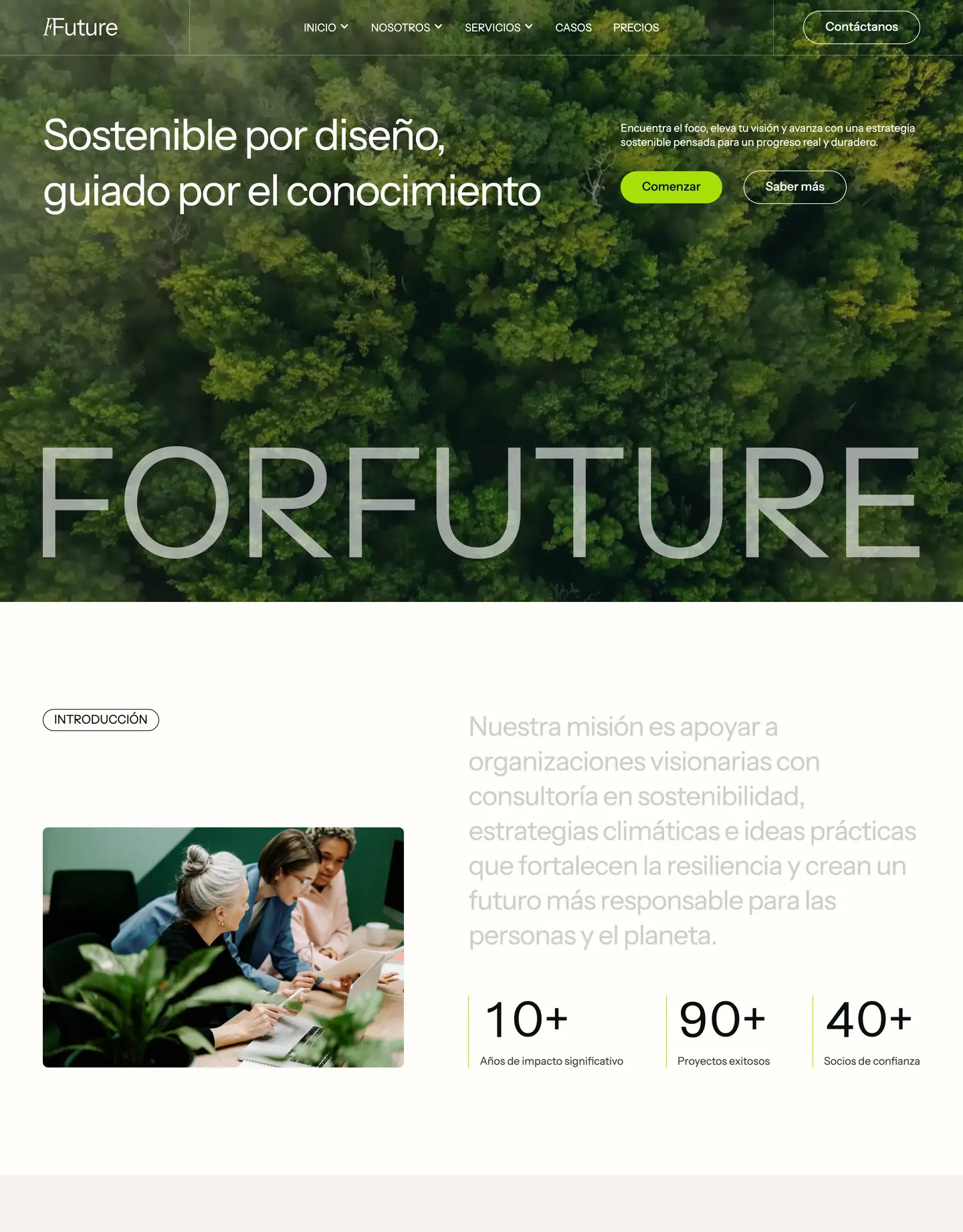 Diseño de página web para medio ambiente