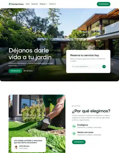 Diseño de página web para medio ambiente