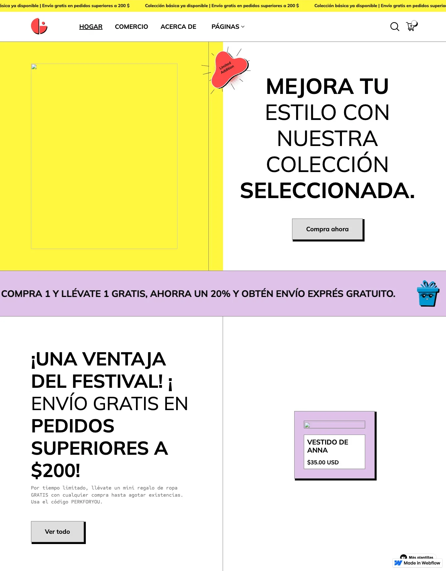Diseño de página web para tienda online