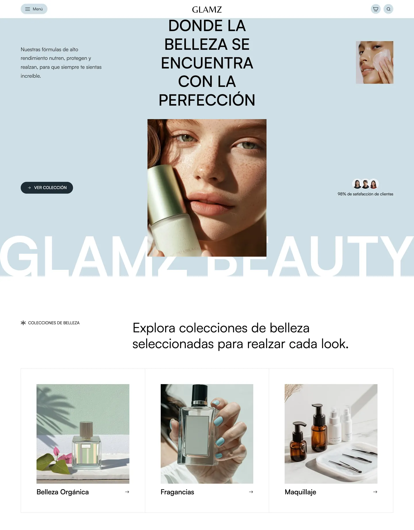 Diseño de página web para belleza y estética