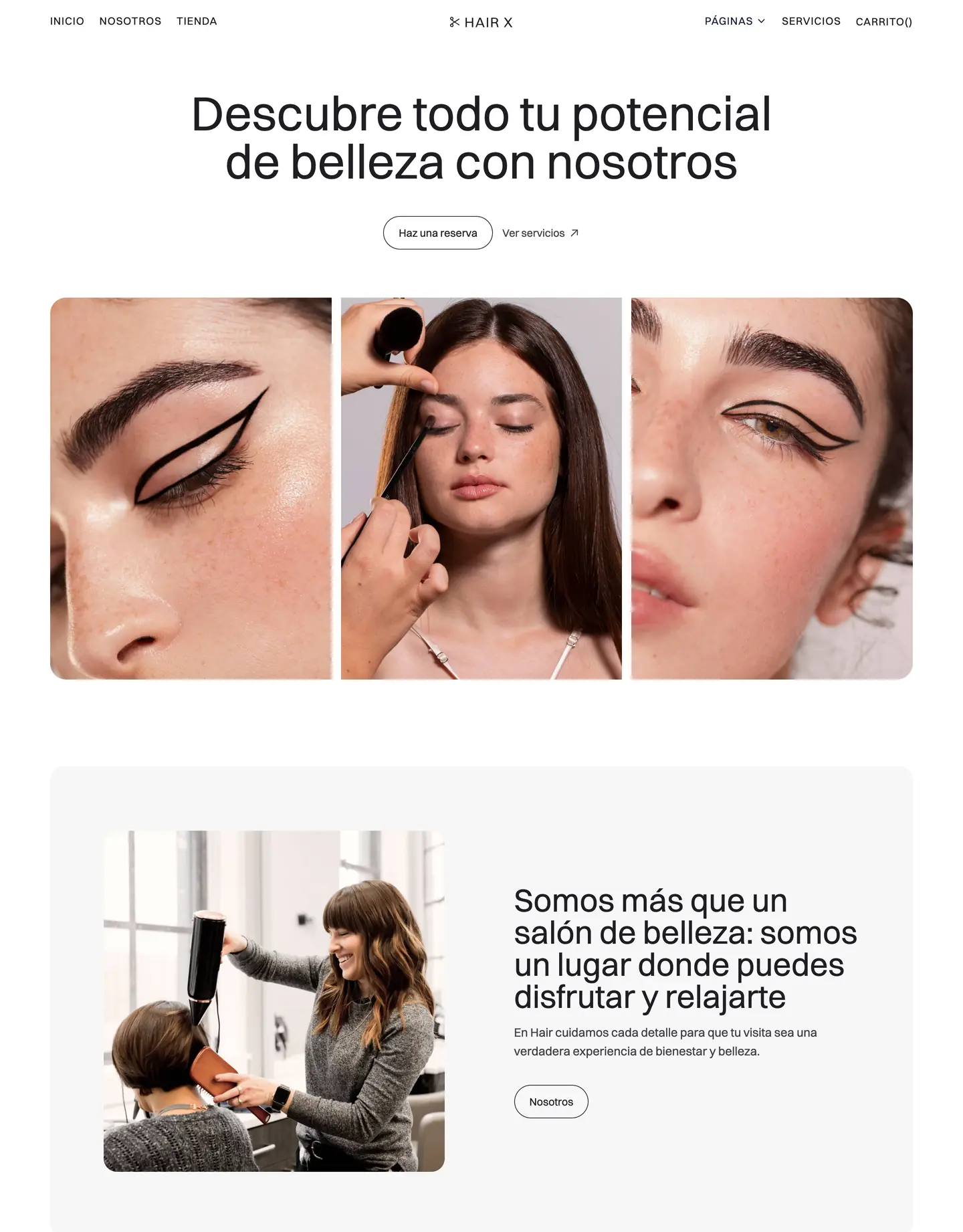 Diseño de página web para belleza y estética