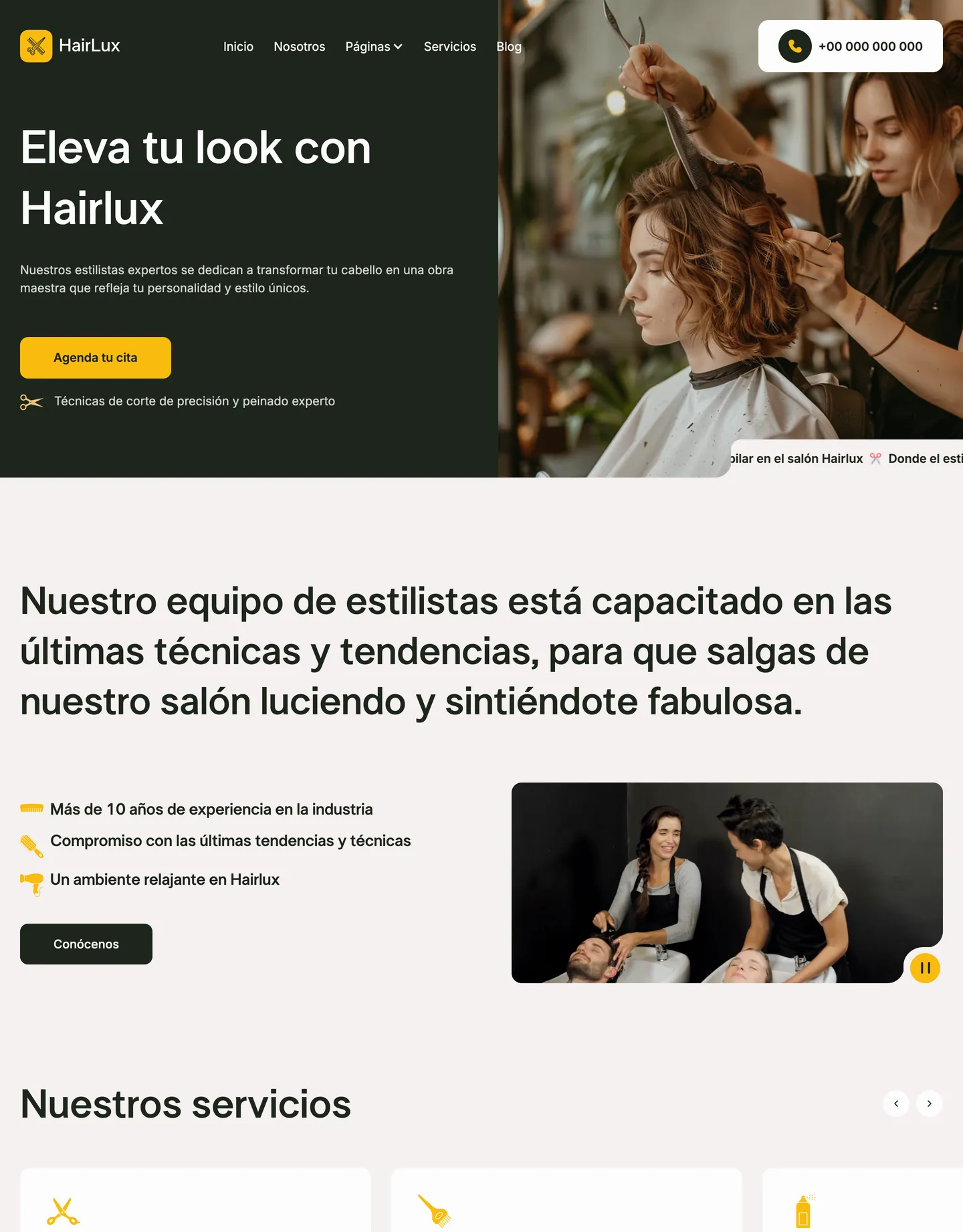 Diseño de página web para belleza y estética