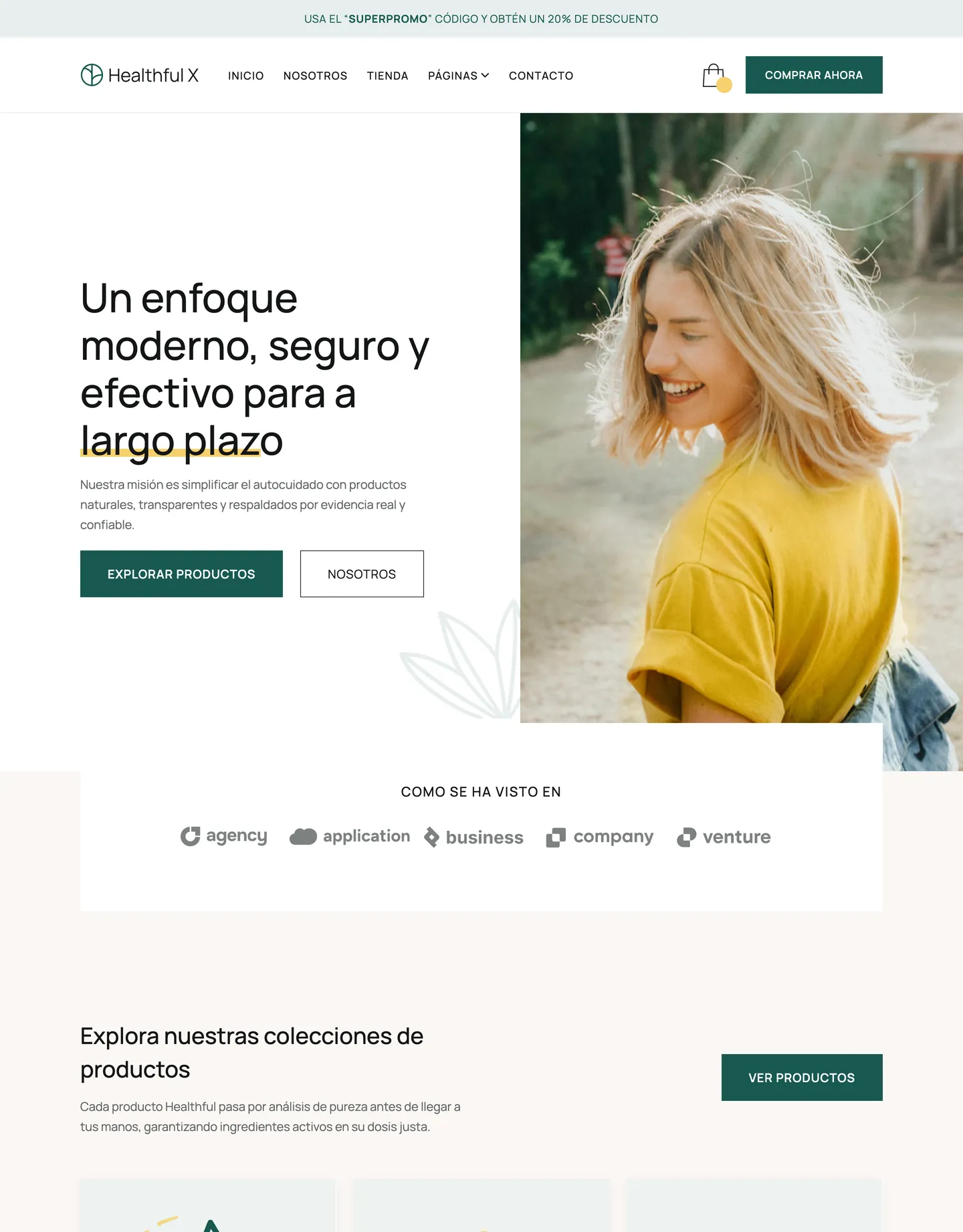 Diseño de página web para salud y bienestar