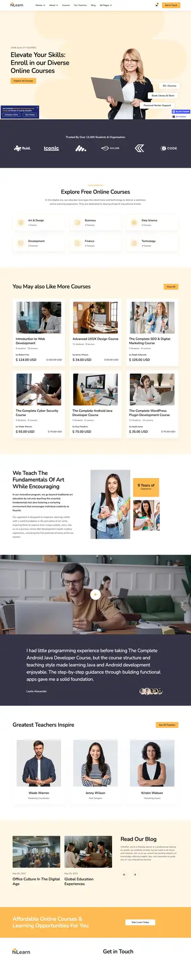 Diseño de página web para educación