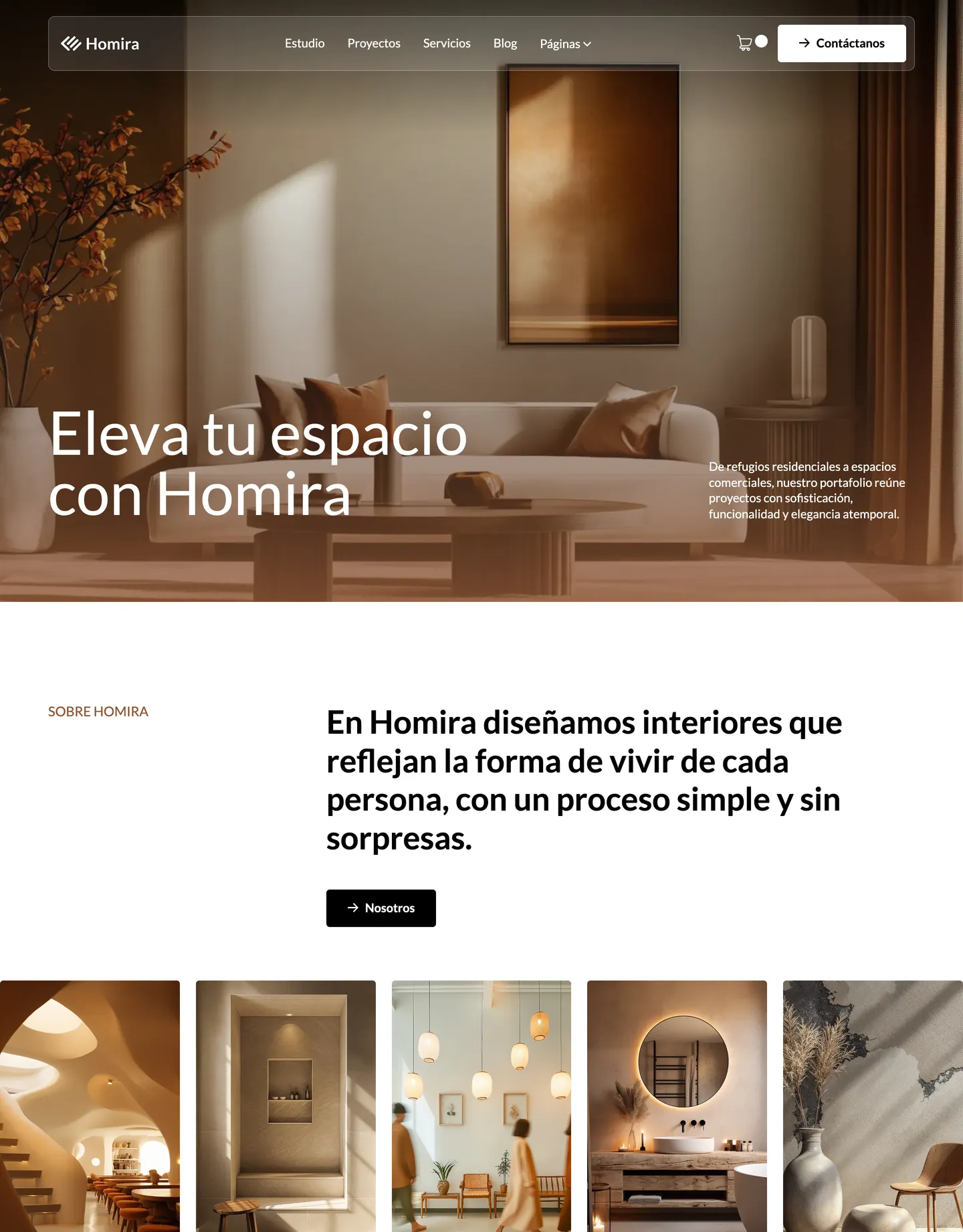 Diseño de página web para arquitectura