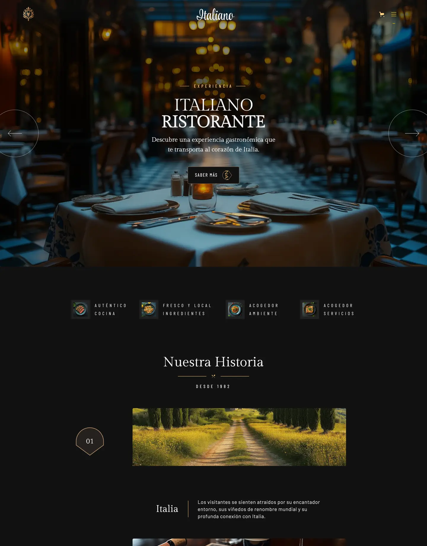 Diseño de página web para restaurantes y cafés