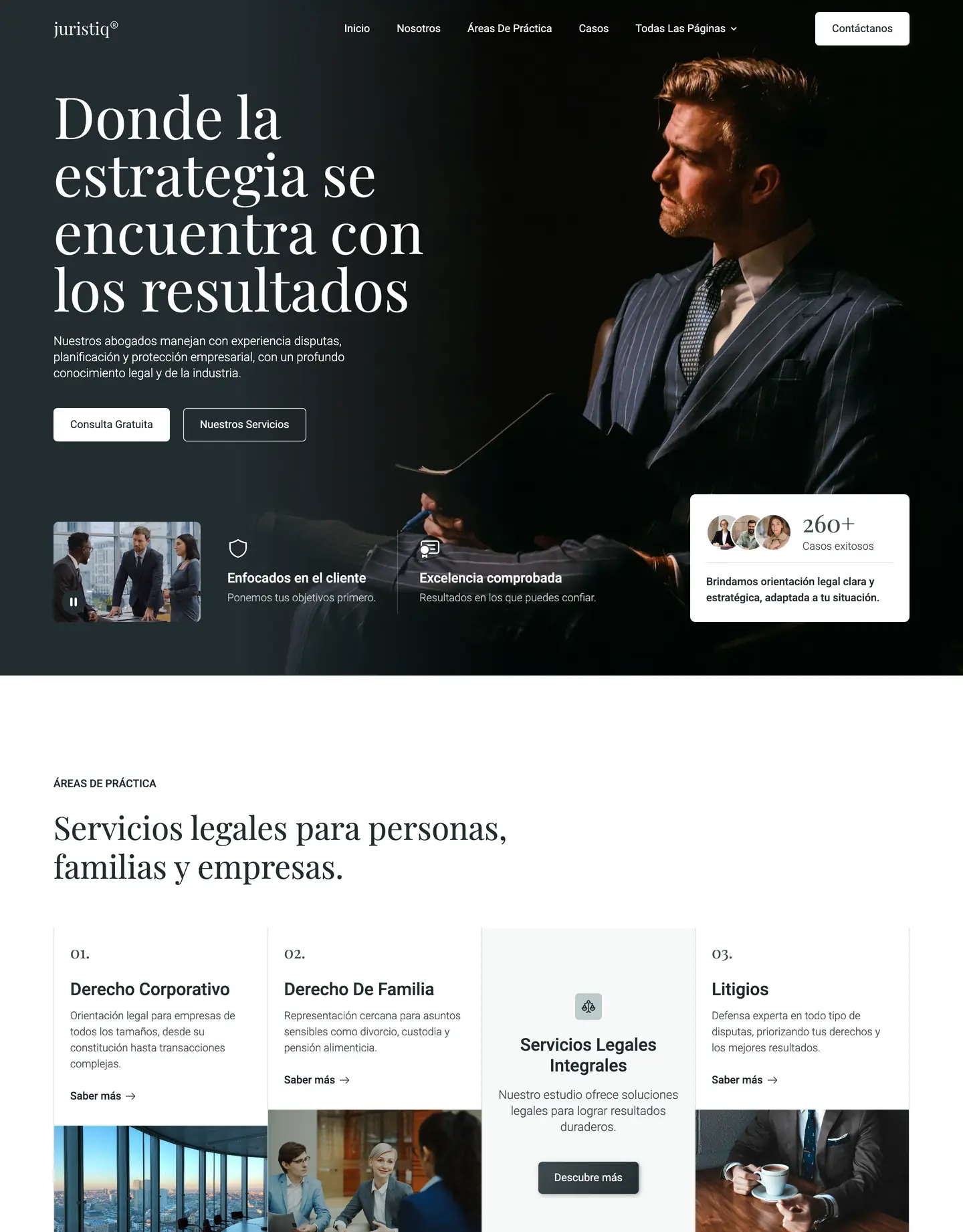 Diseño de página web para abogados