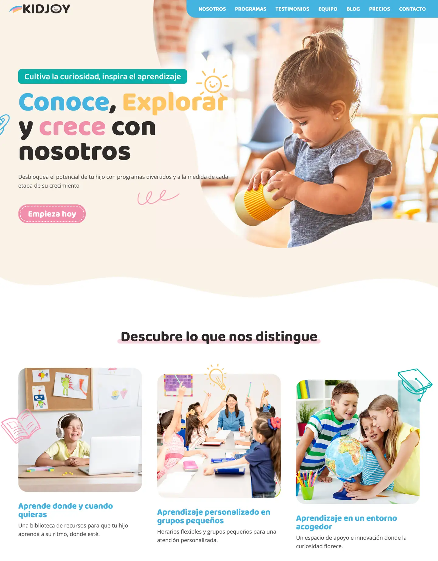 Diseño de página web para educación