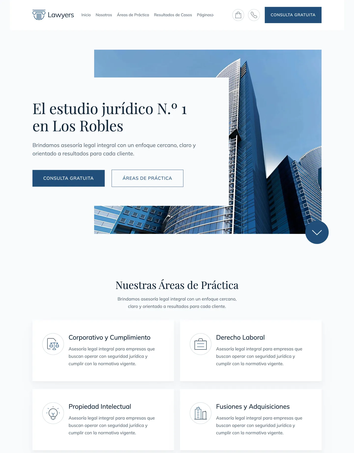 Diseño de página web para abogados
