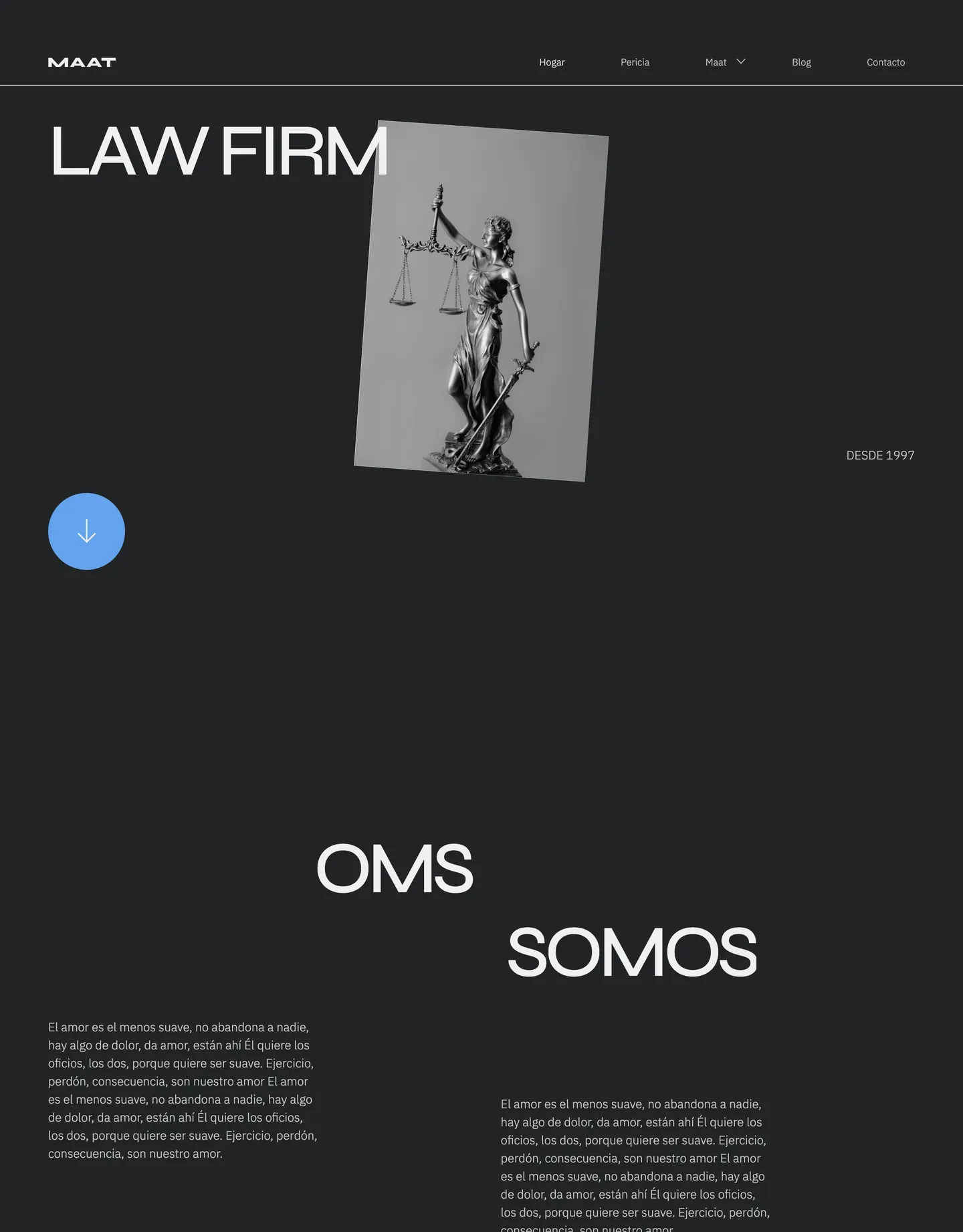 Diseño de página web para abogados