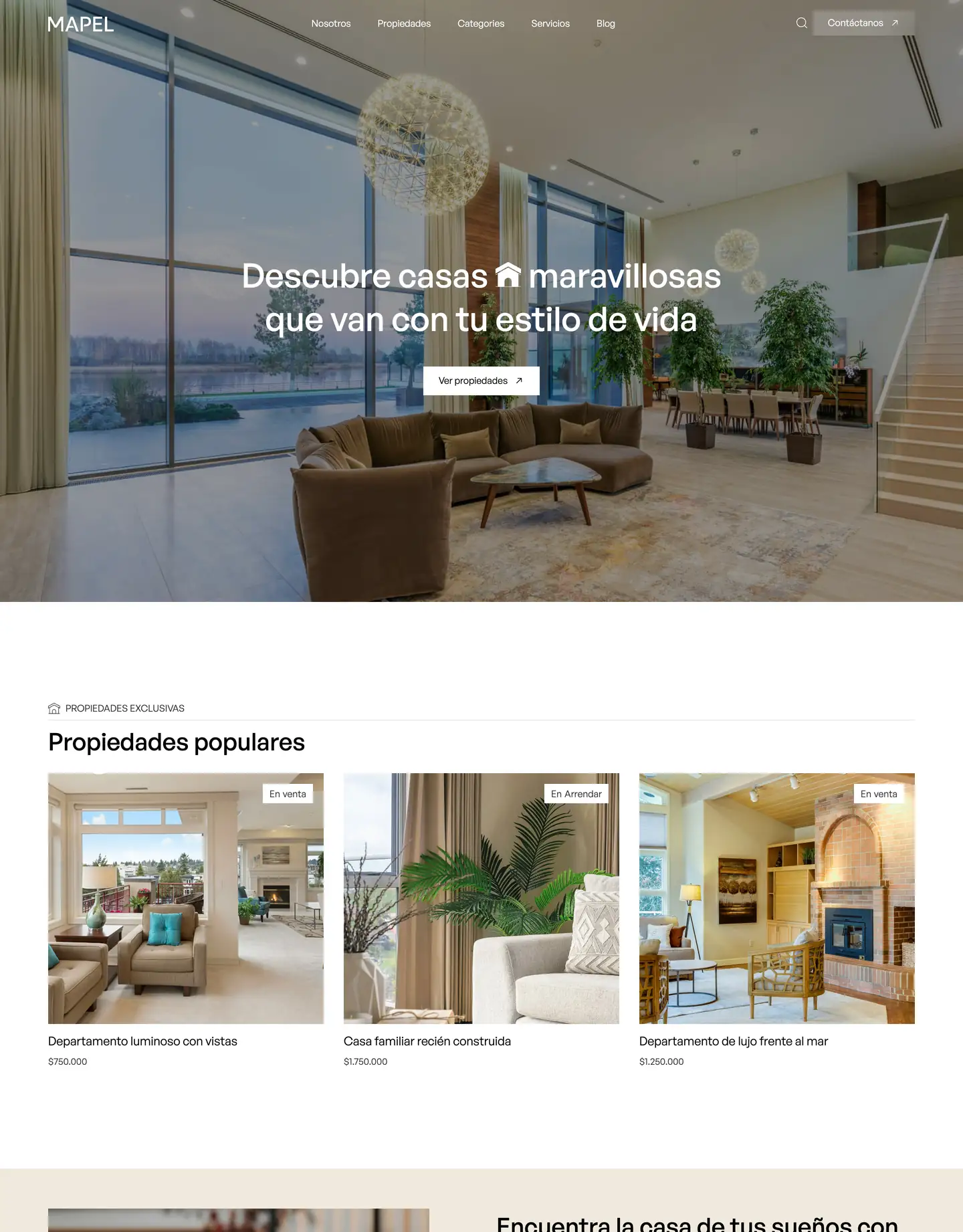 Diseño de página web para inmobiliarias