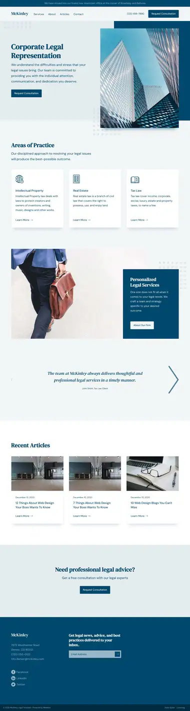 Diseño de página web para abogados
