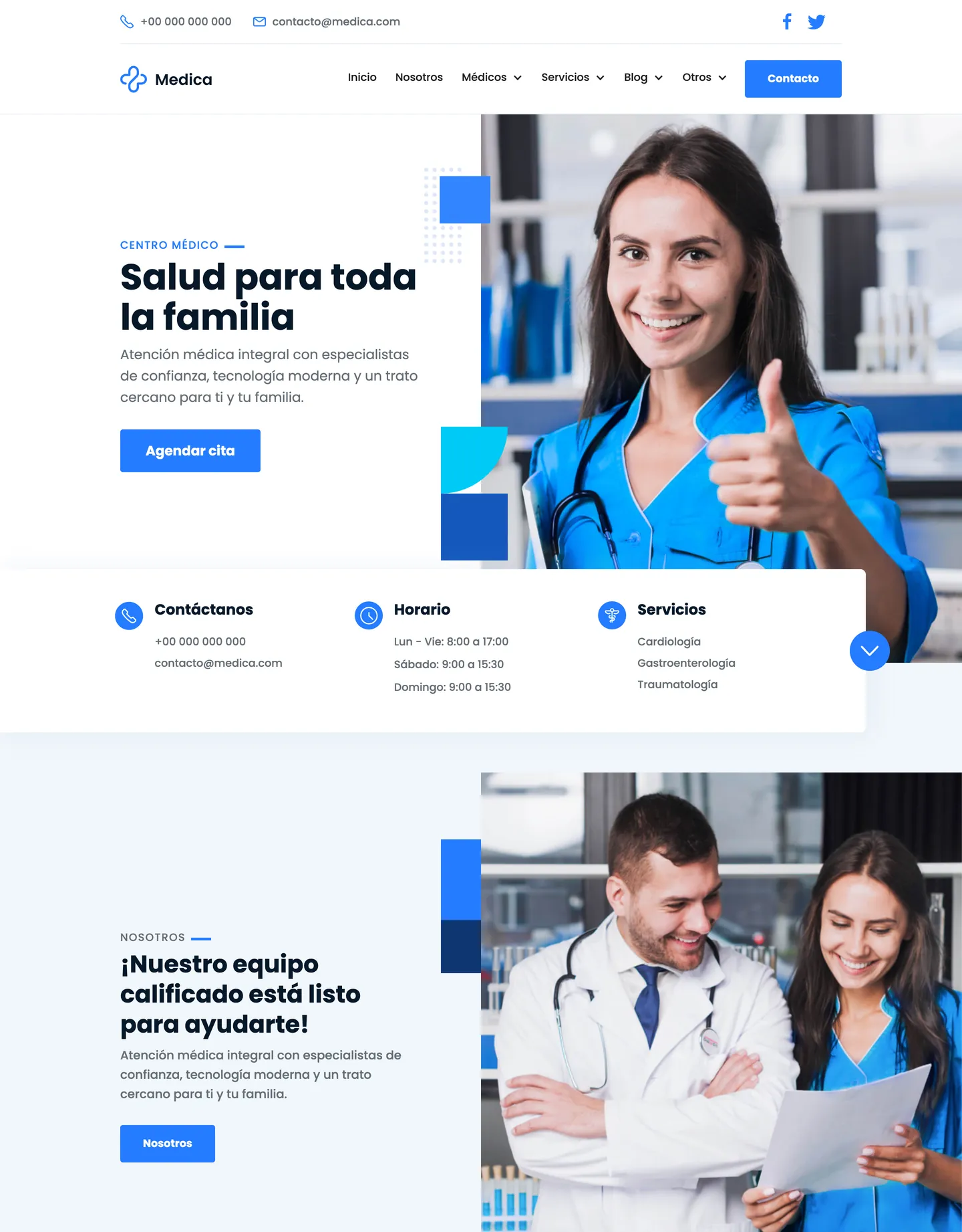 Diseño de página web para salud y bienestar