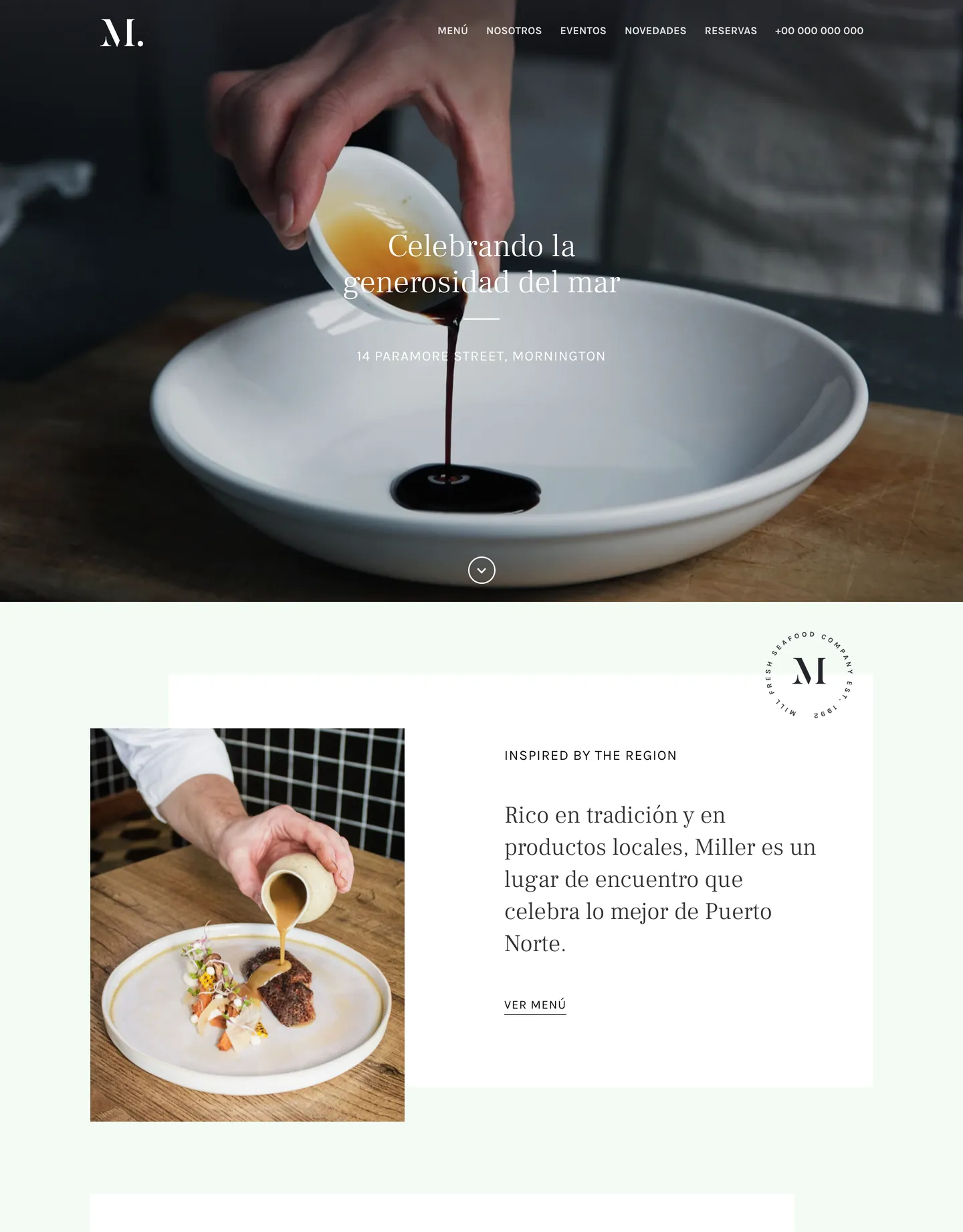 Diseño de página web para restaurantes y cafés